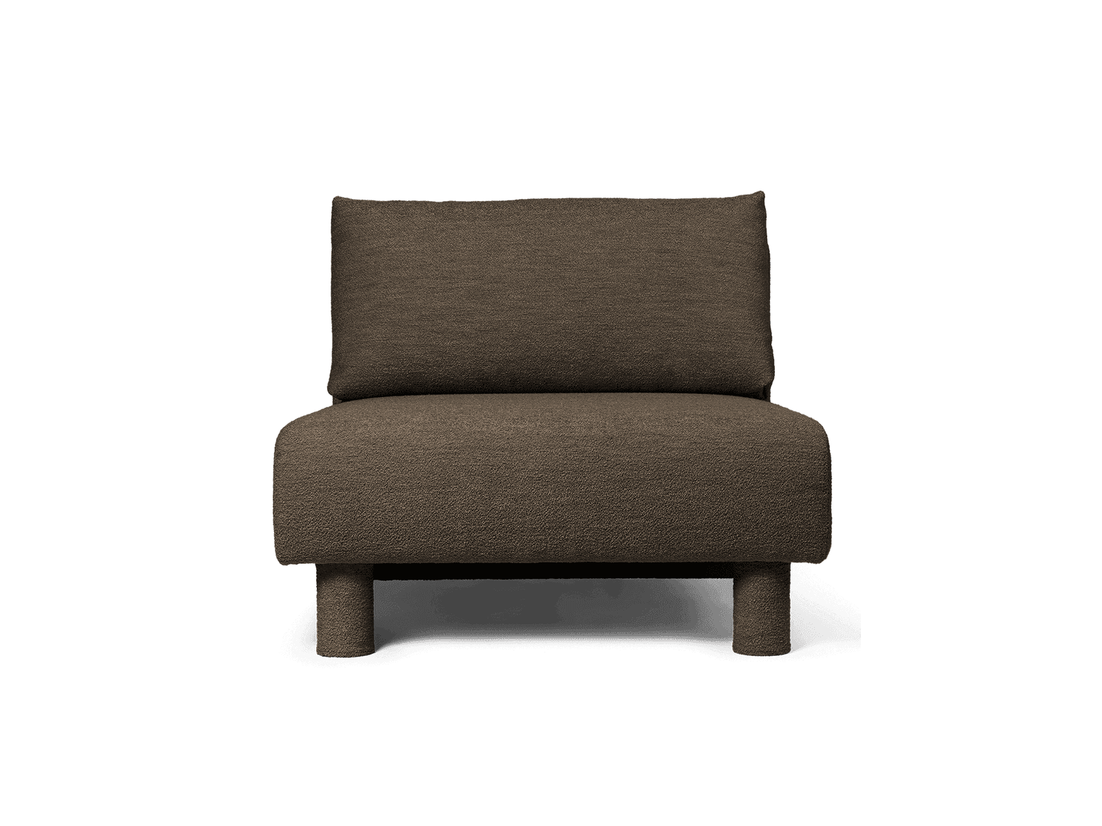 Ferm Living Dase Sofa Center - Soft Bouclé - Dark Brown