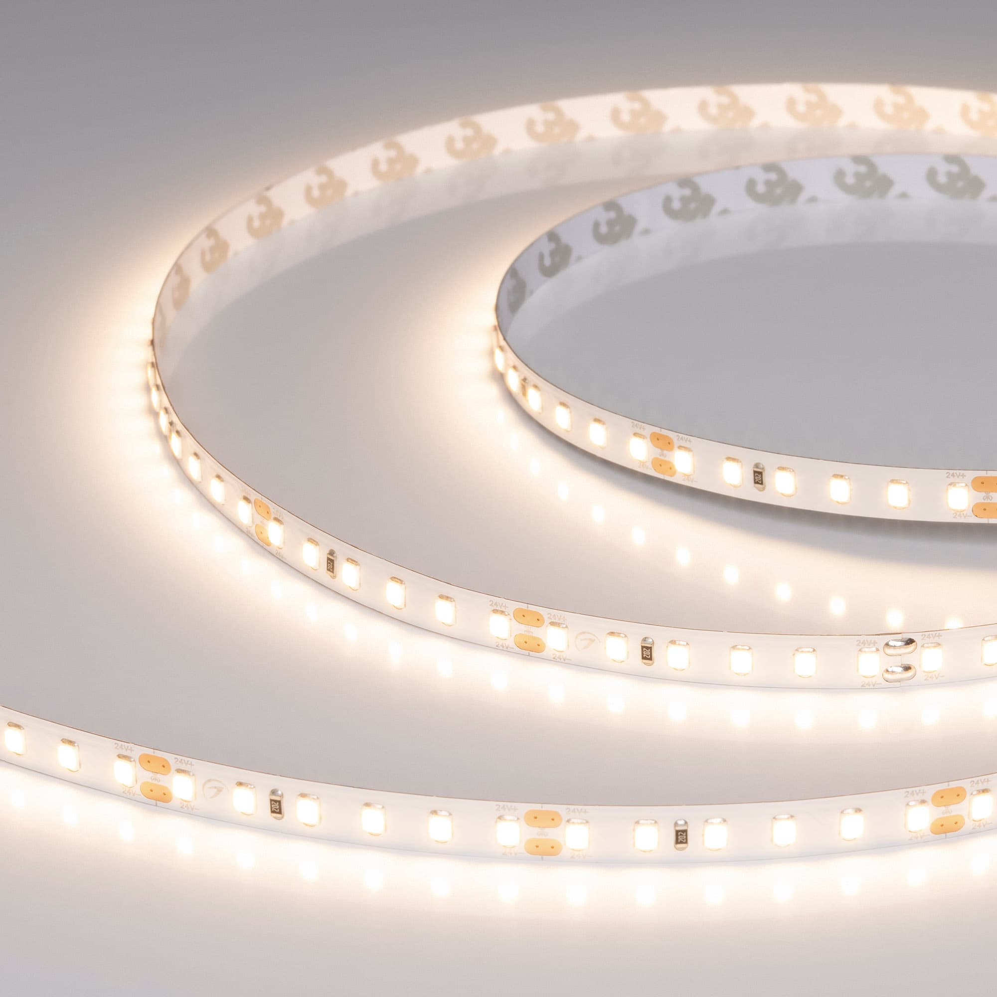 Светодиодная лента UL-A120-8mm 24V Warm3000 (2 W/m, IP20, 5m) (Arlight, Открытый) 057522
