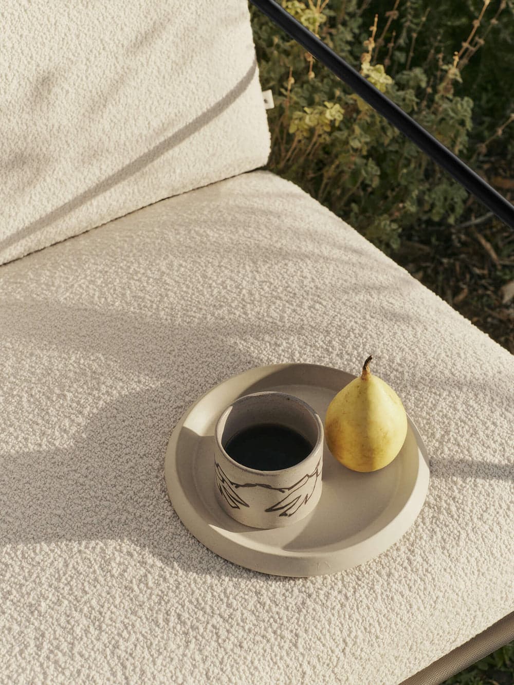 Ferm Living Desert 1-seater - Black - Pure Bouclé - Off-White — фото 3