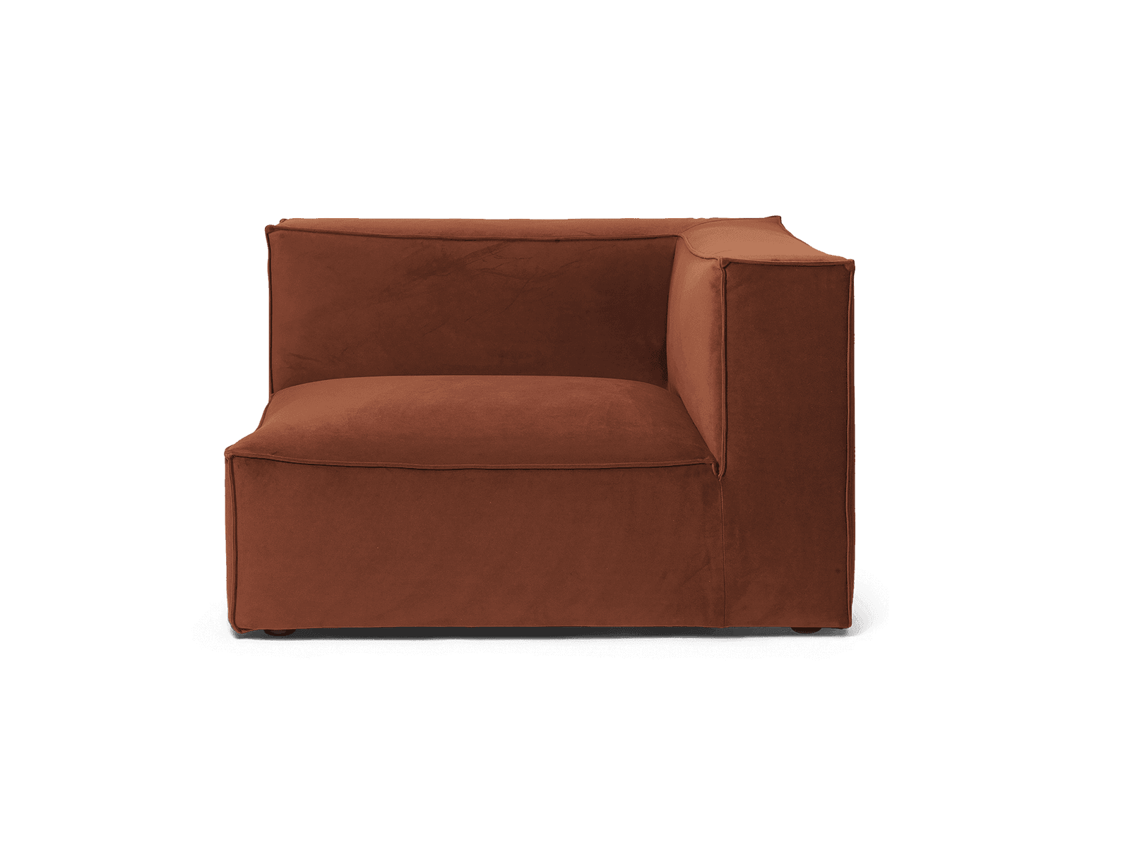 Ferm Living Catena Sofa Armrest Right S401 - Rich Velvet - Rust