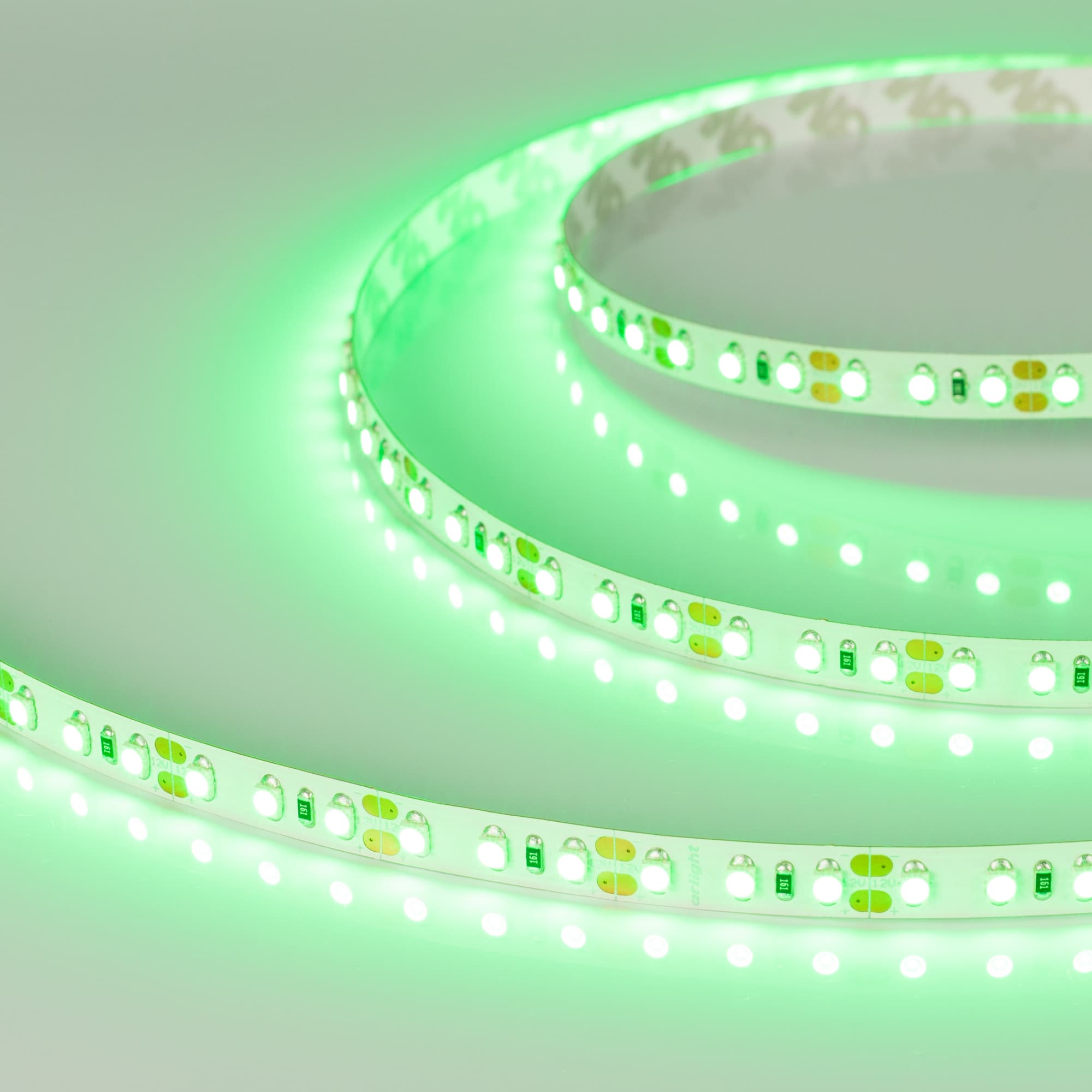 Светодиодная лента RT-A120-8mm 12V Green (9.6 W/m, IP20, 2835, 5m) (Arlight, Открытый) 012331(2) — фото 3