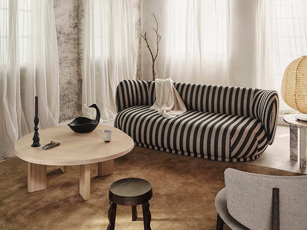 Ferm Living Rico Lounger Sofa - Louisiana - Sand/Black — фото 3