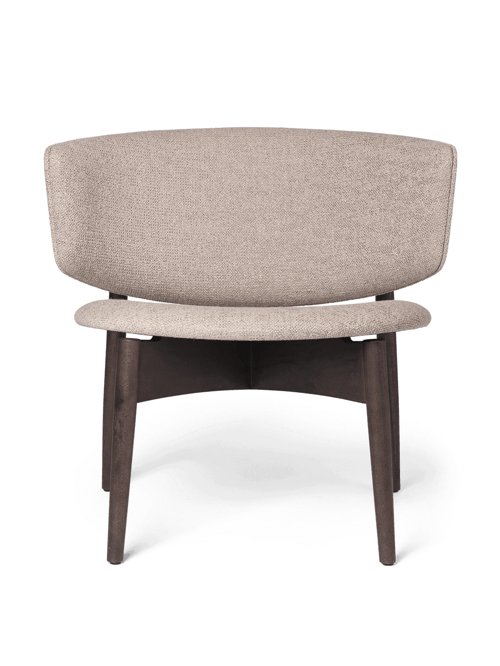Ferm Living Herman Lounge Chair - Wood - Bouclé - Dark Stained Beech/Sand — фото 2