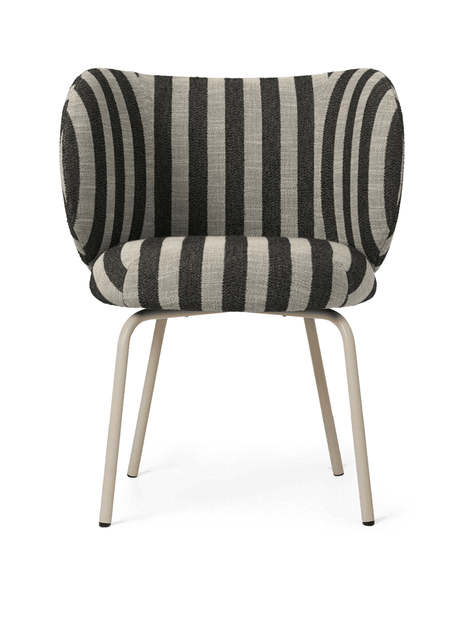 Ferm Living Rico Dining Chair - Cashmere - Louisiana - Sand/Black