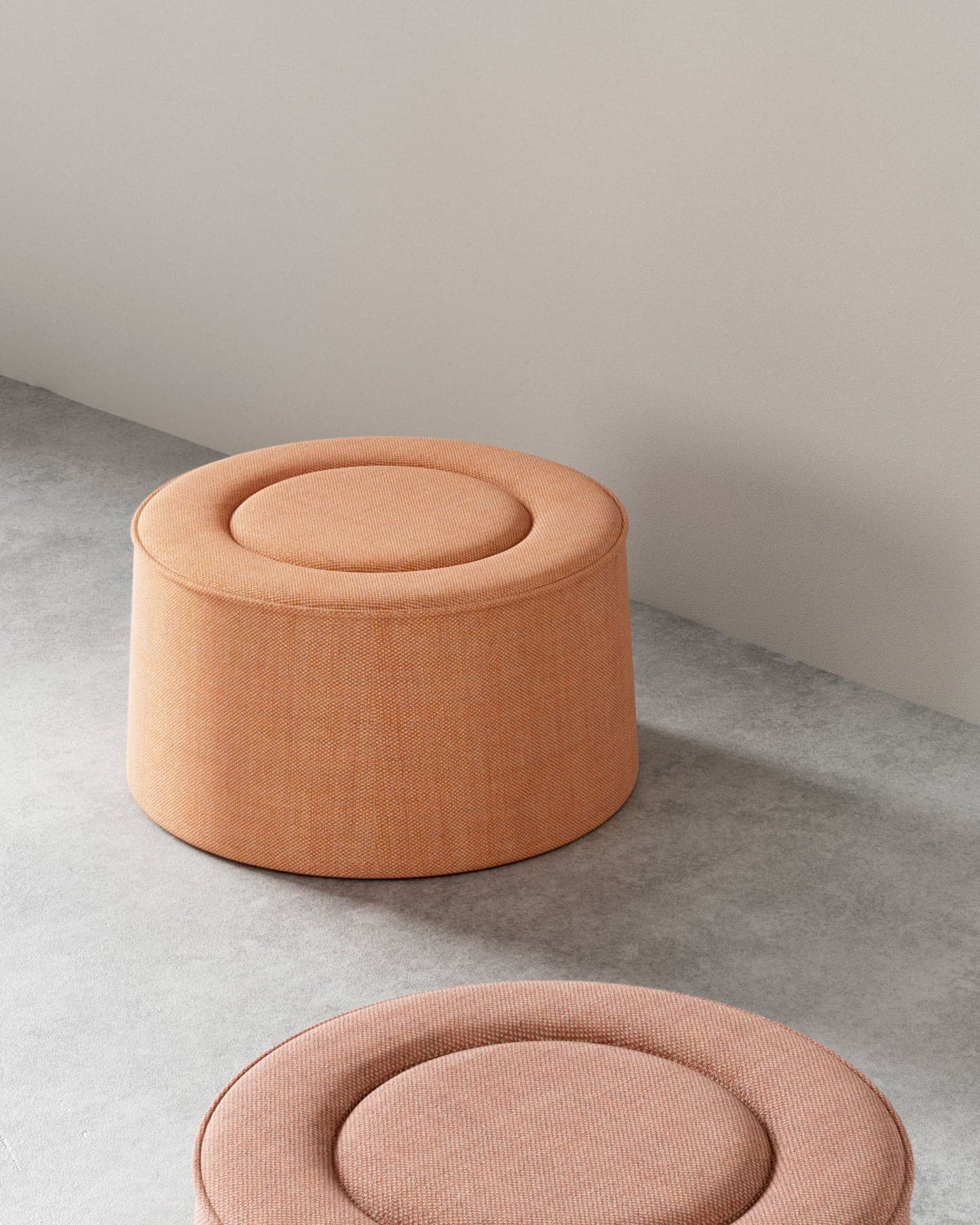 WOUD Praline pouf (Ø78 cm) - Natural bouclé — фото 4