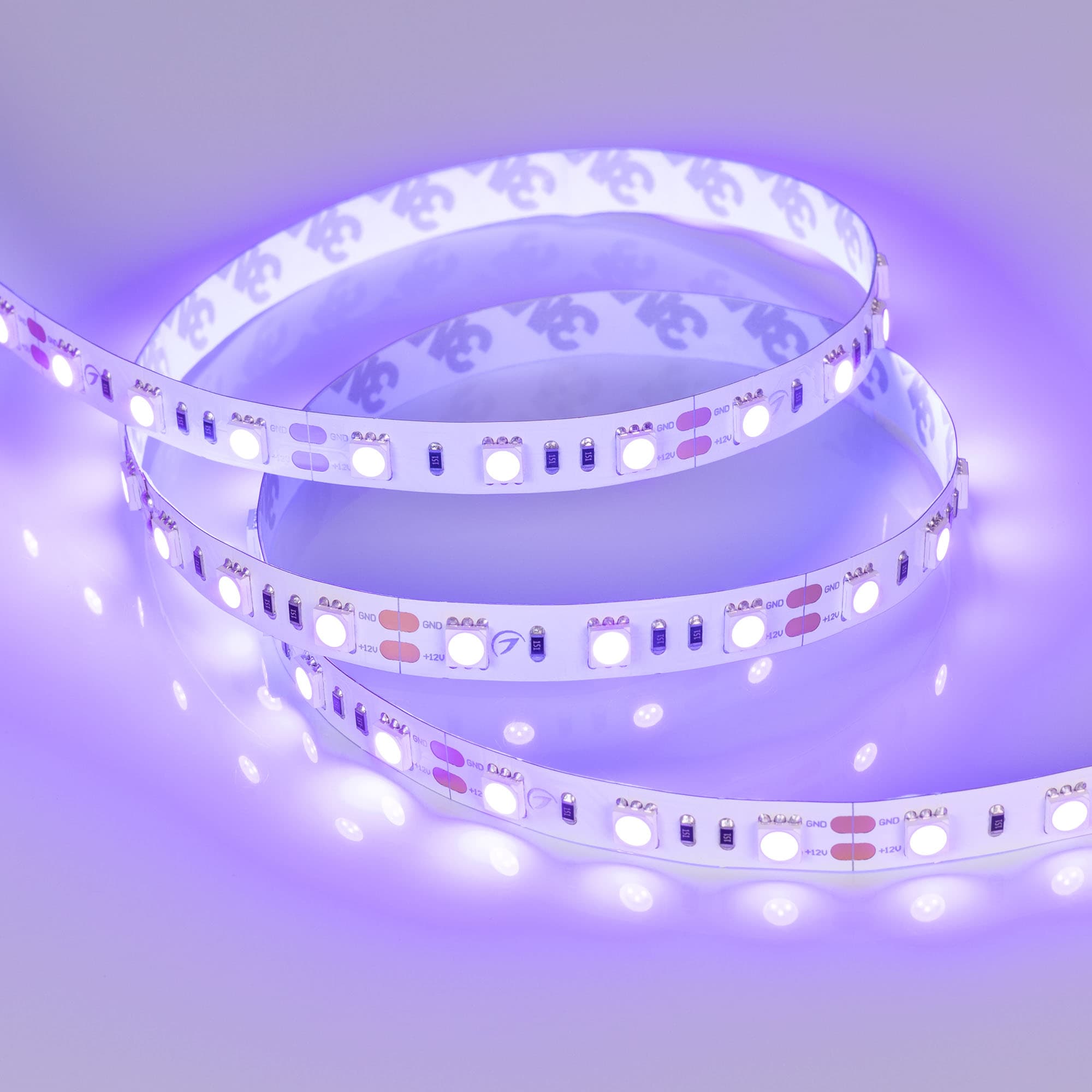 Светодиодная лента RT 2-5000 12V UV400 2x (5050, 300 LED, LUX) (Arlight, 14.4 Вт/м, IP20) 012815 — фото 2