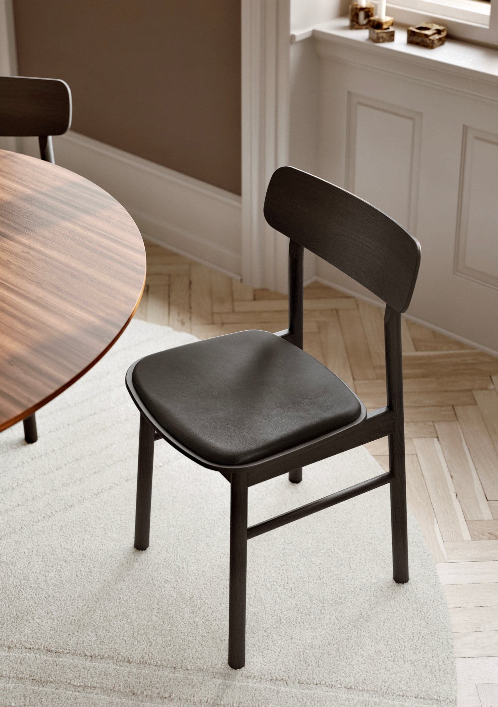 WOUD Soma dining chair - Black W/Leather — фото 4