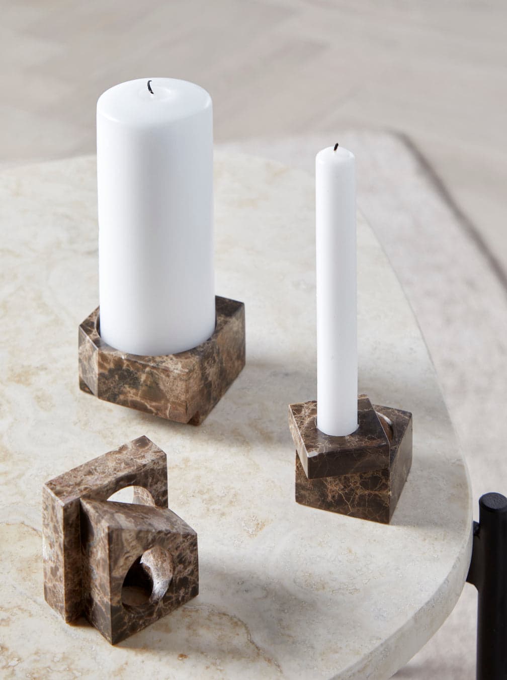 WOUD Jeu de dés 1 candle holder - Brown — фото 4