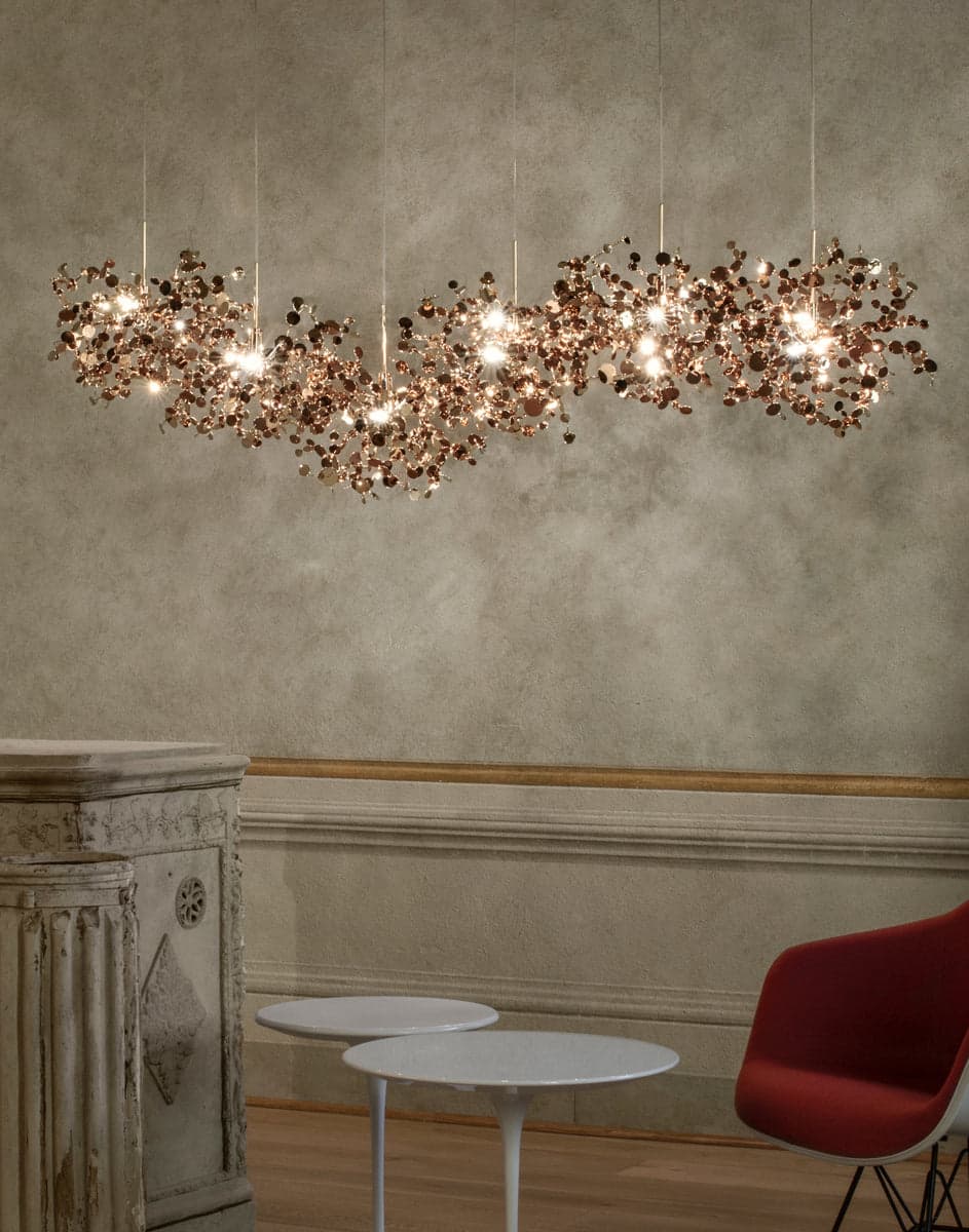 Terzani Argent 6 linear multi light pendant