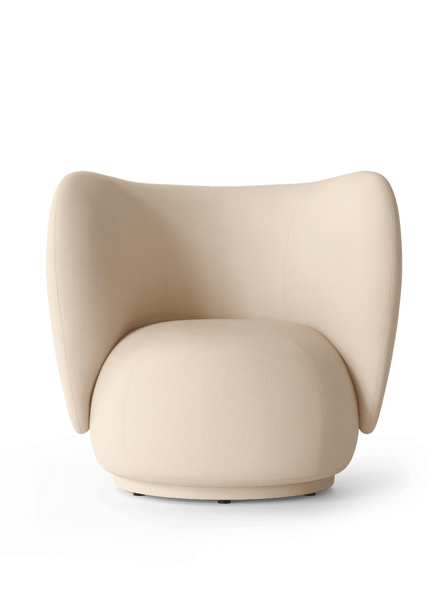 Ferm Living Rico Lounge Chair - Brushed - Off-White