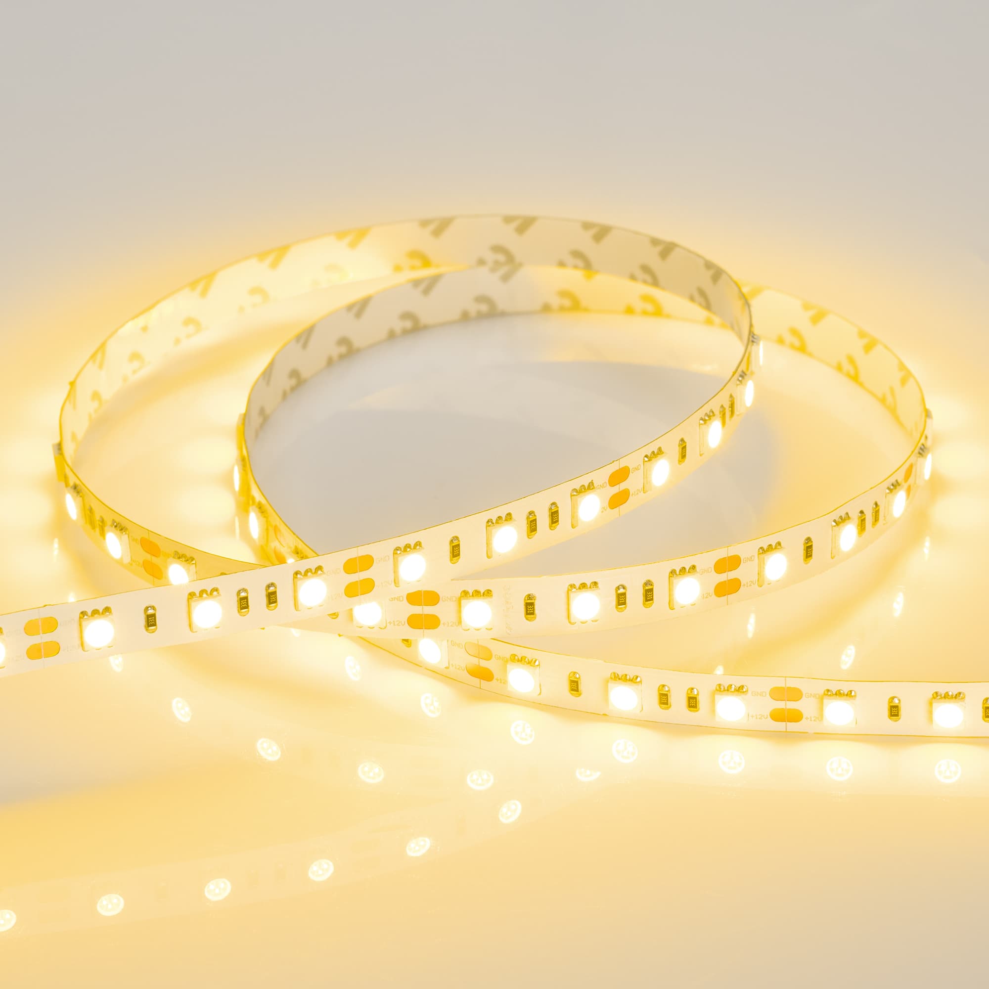 Светодиодная лента RT 2-5000 12V Yellow 2x (5060, 300 LED, LUX) (Arlight, 14.4 Вт/м, IP20) 012342 — фото 2
