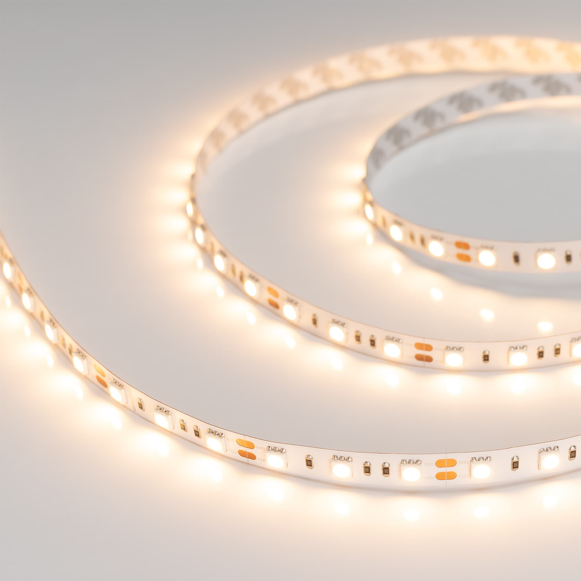 Светодиодная лента RT 2-5000 12V Warm2400 2x (5060, 300 LED, LUX) (Arlight, 14.4 Вт/м, IP20) 018097 — фото 3