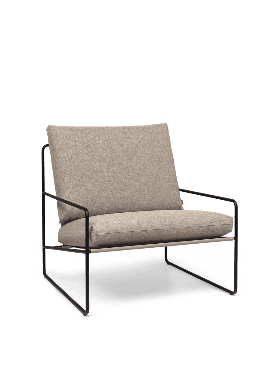 Ferm Living Desert 1-seater - Black - Dolce - Dark Sand