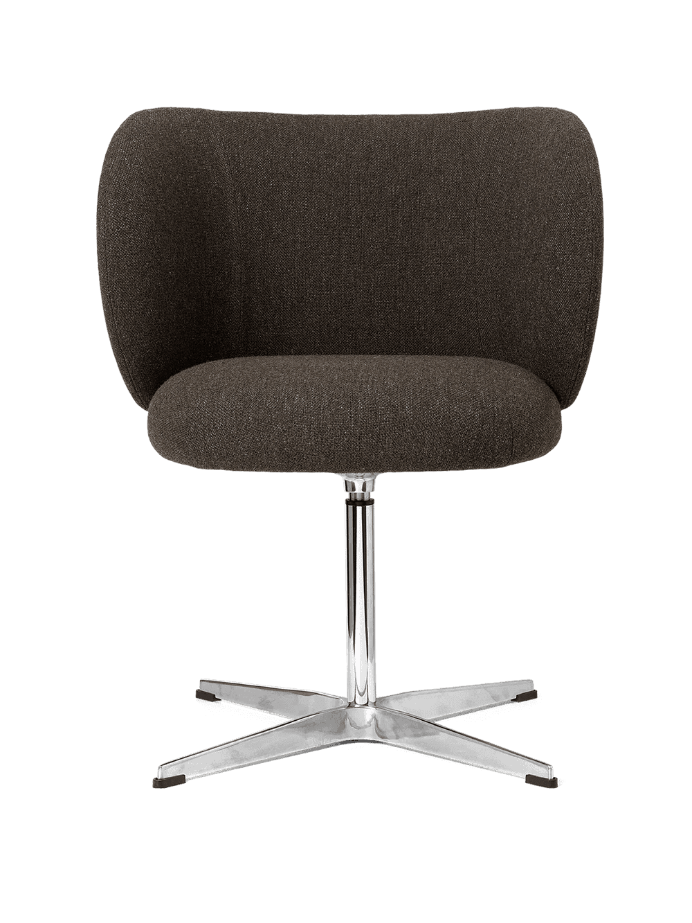 Ferm Living Rico Dining Chair - Swivel - Hallingdal - Dark Grey/Brown — фото 2
