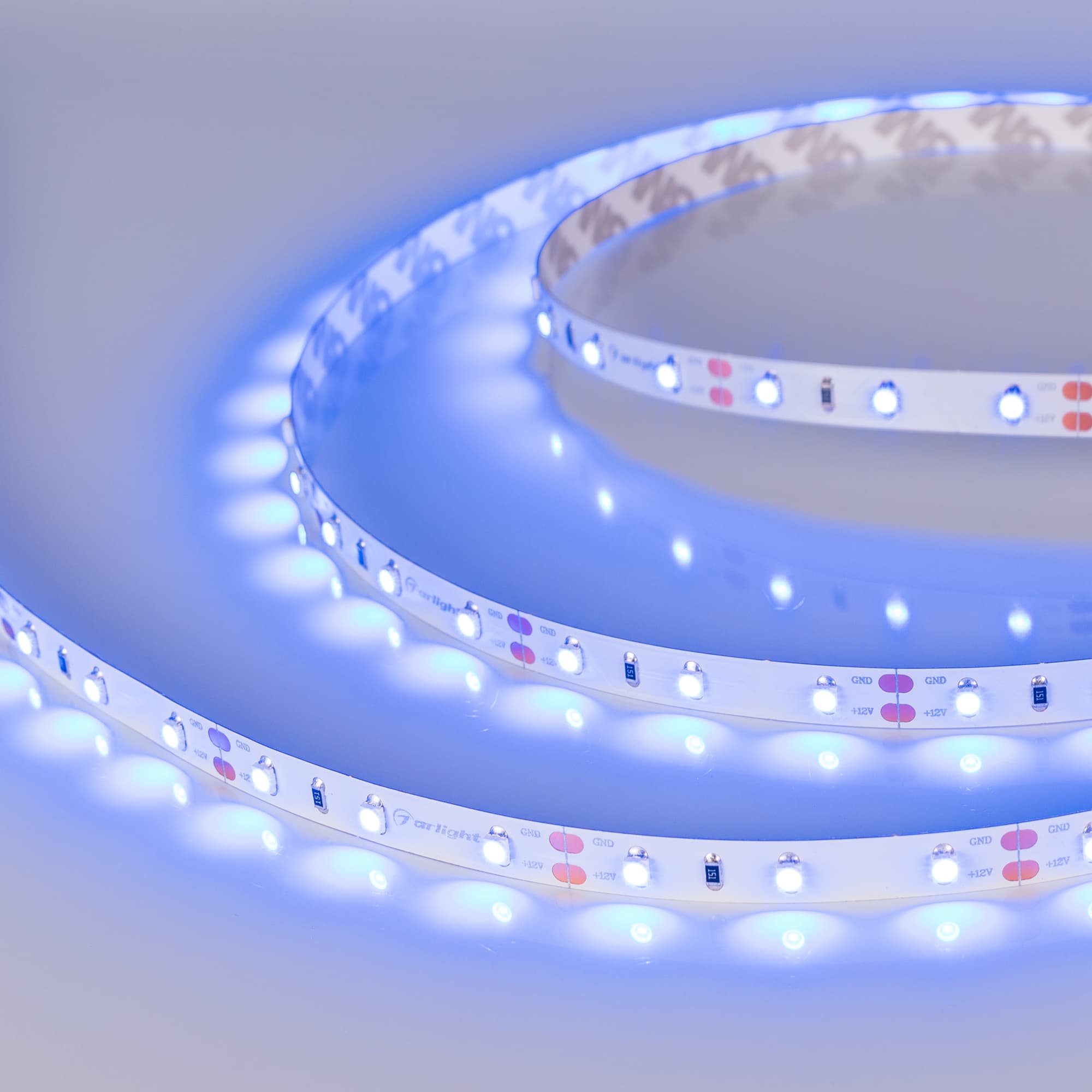 Светодиодная лента RT-A60-8mm 12V Blue (4.8 W/m, IP20, 2835, 5m) (Arlight, 4.8 Вт/м, IP20) 010523(3) — фото 2