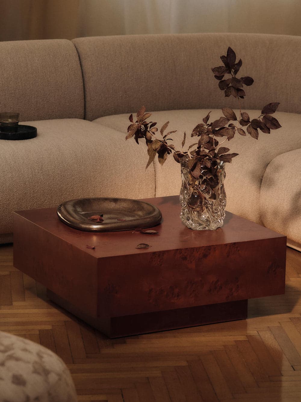 Ferm Living Burl Storage Coffee Table - Dark Stained Burl — фото 3