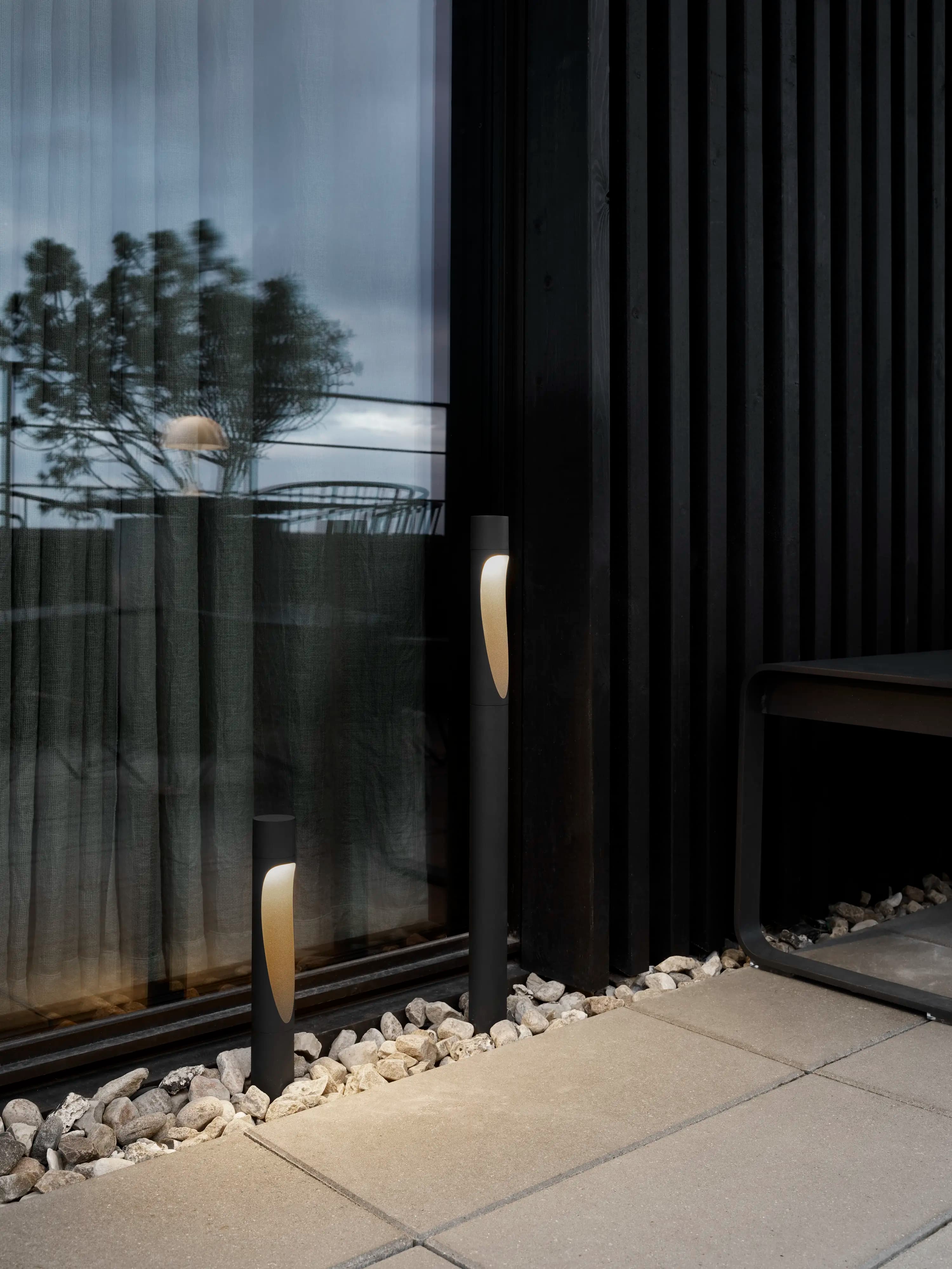 Louis Poulsen Flindt Garden Bollard Black texture SHORT — фото 2