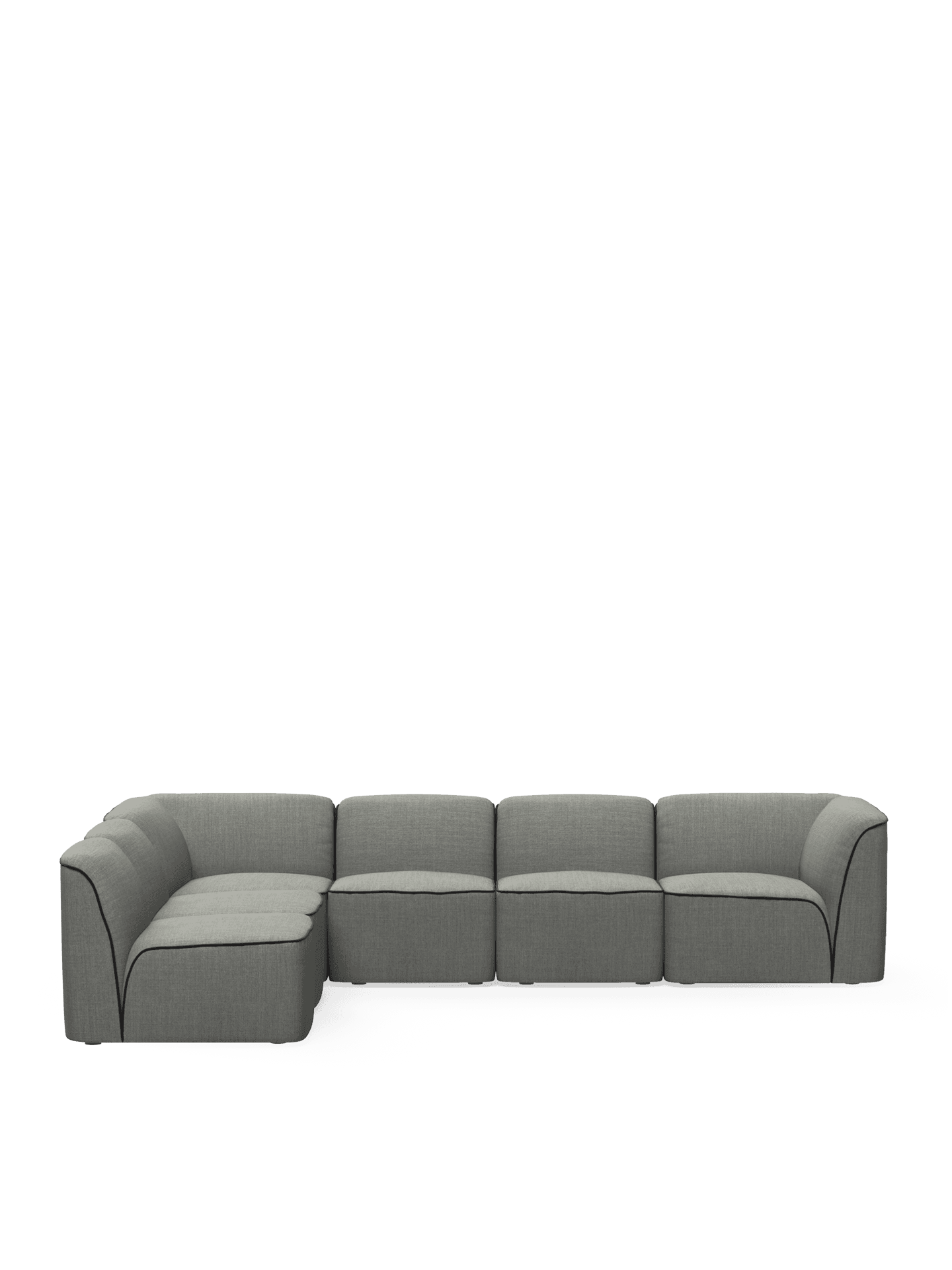 WOUD Flora sectional 2 - Dark grey