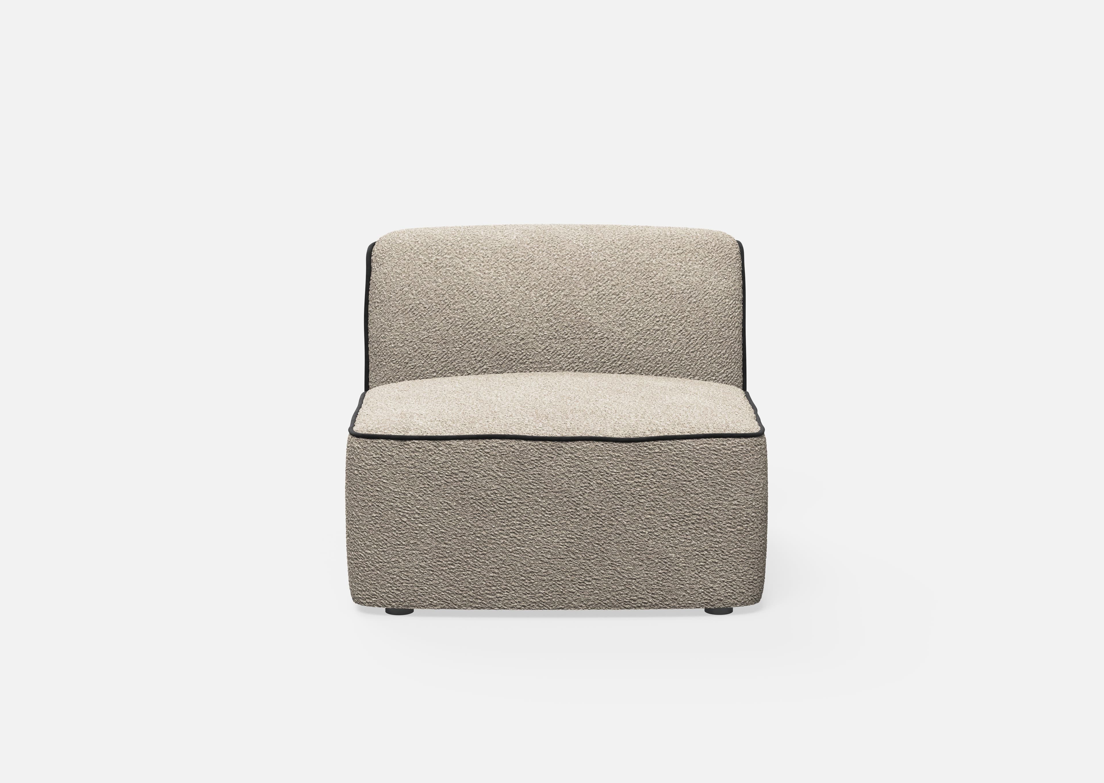 WOUD Flora middle module (90 cm) - Natural bouclé — фото 3