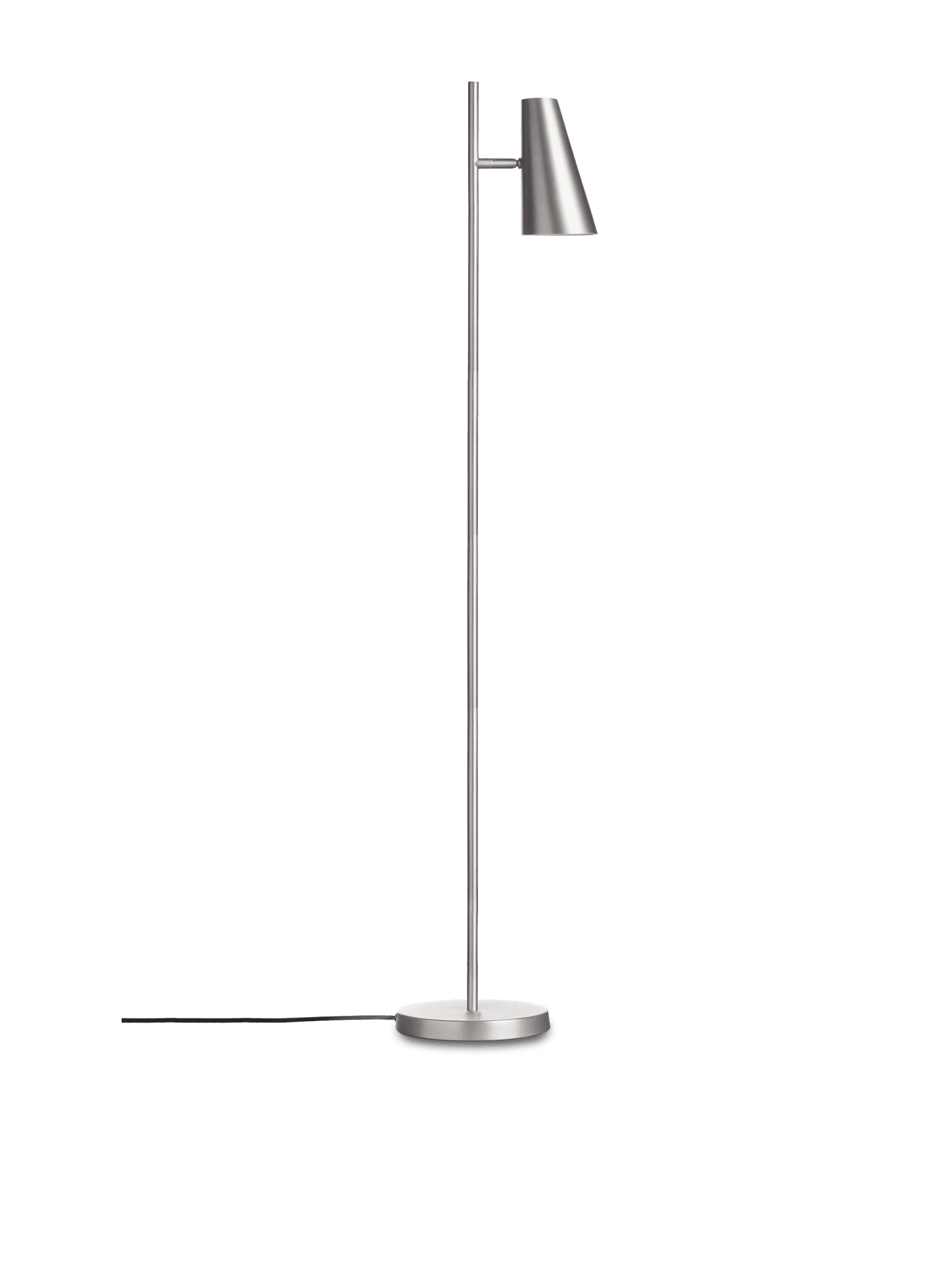 WOUD Cono floor lamp - Brushed metal finish