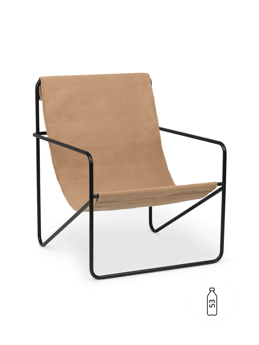 Ferm Living Desert Lounge Chair - Black - Sand