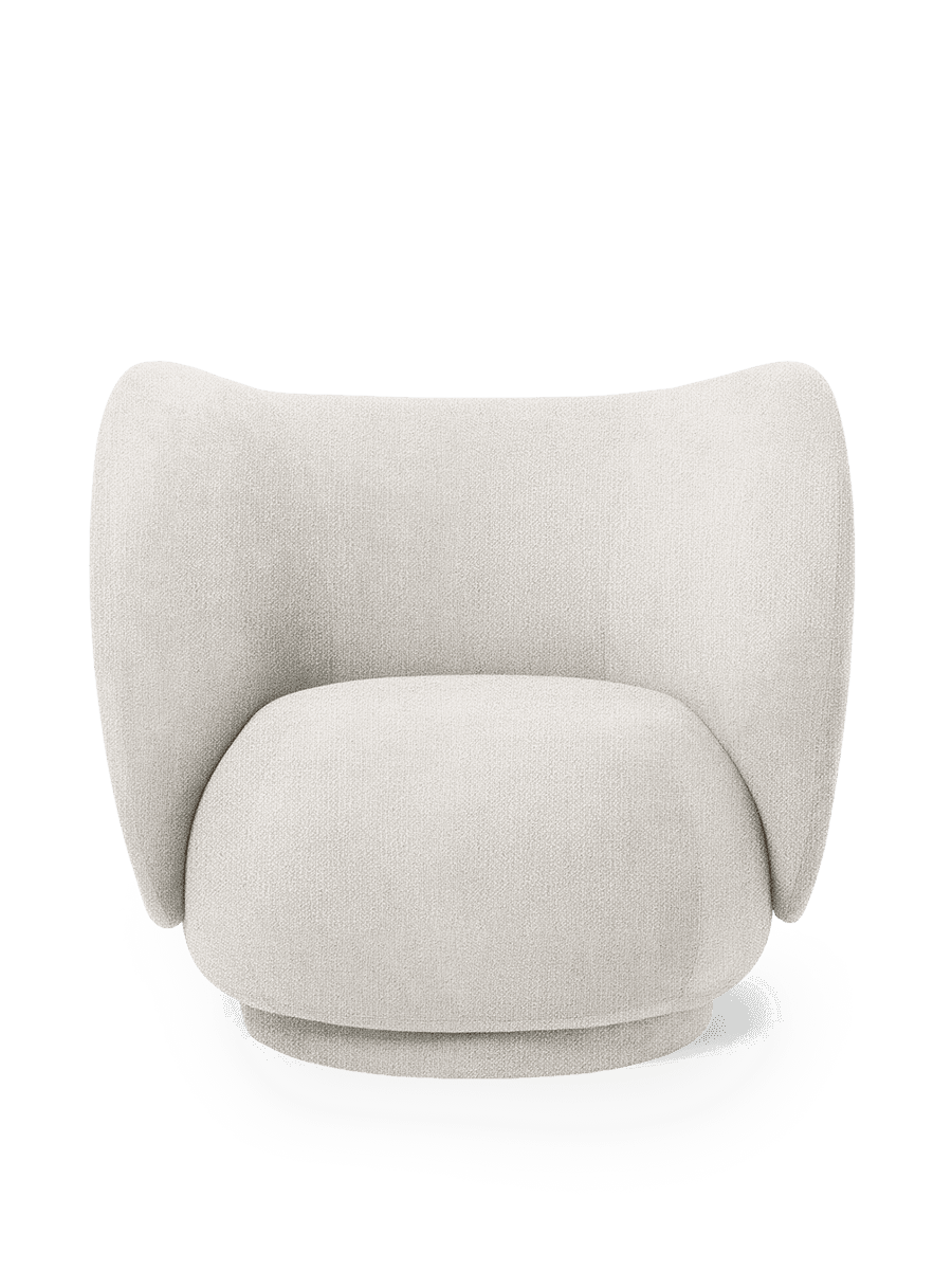 Ferm Living Rico Lounge Chair - Bouclé - Off-White