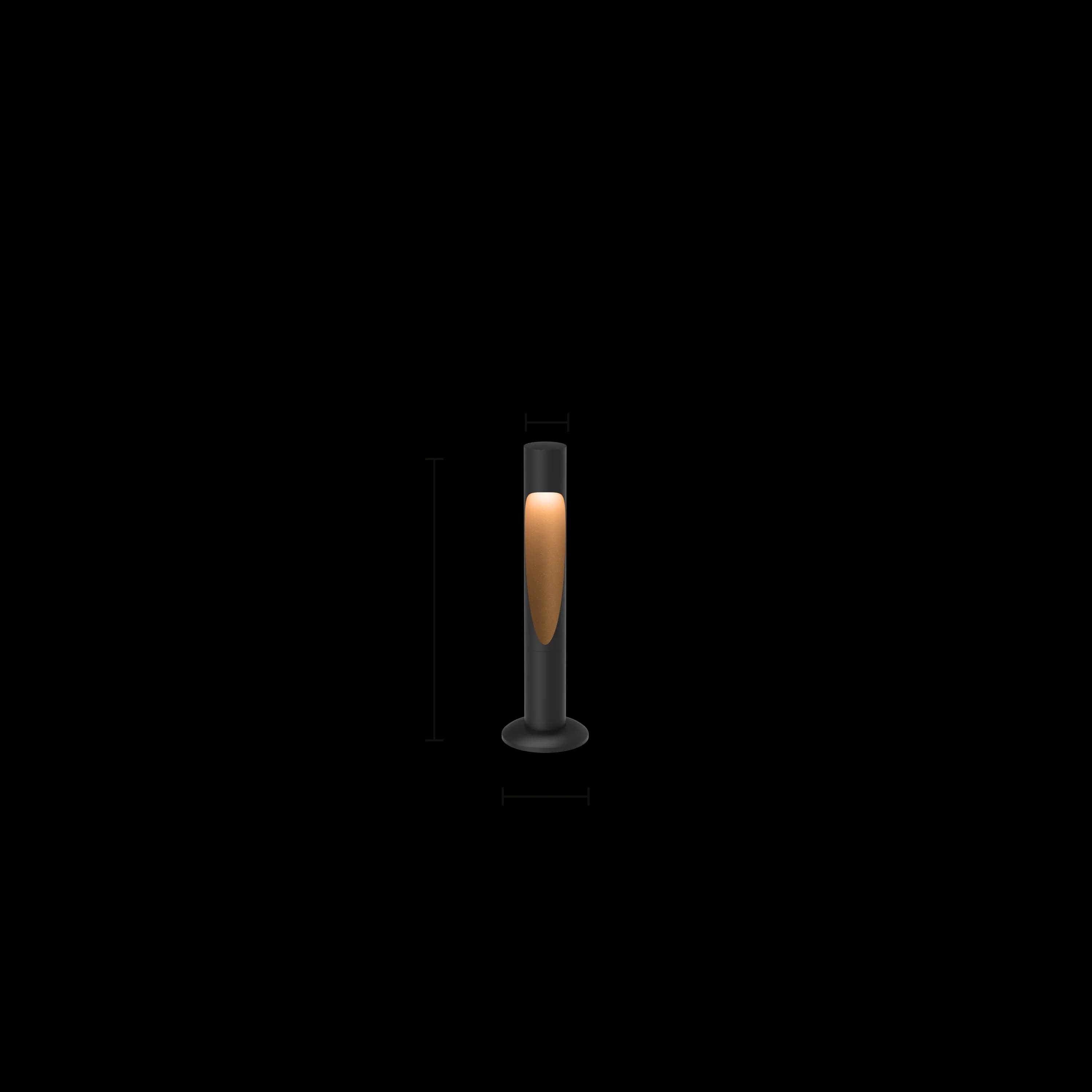 Louis Poulsen Flindt Garden Bollard Black texture SHORT — фото 4