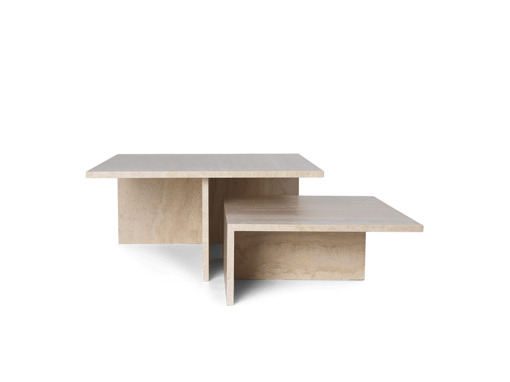 Ferm Living Distinct Grande Duo Tables - Travertine — фото 6