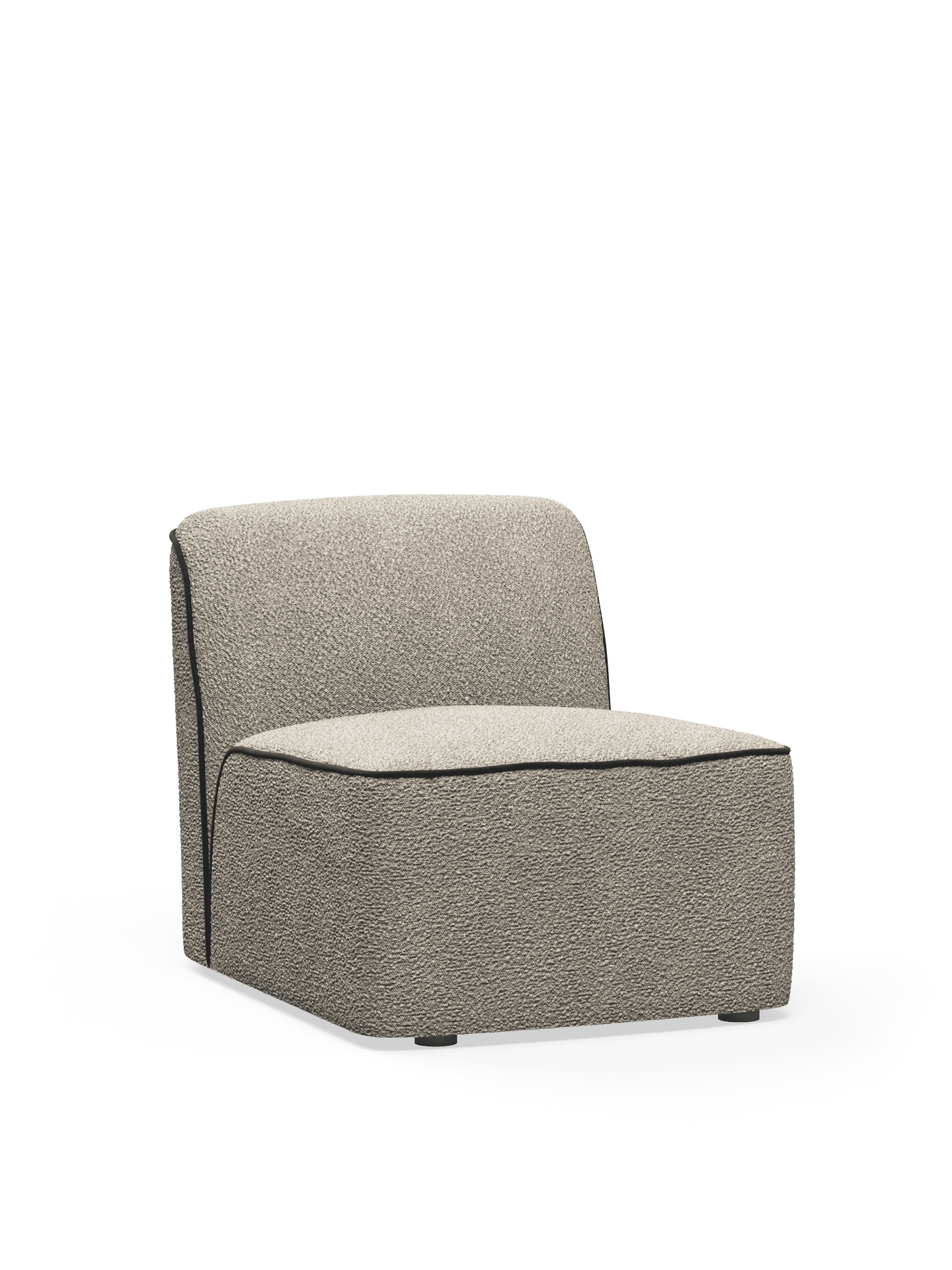 WOUD Flora middle module (66 cm) - Natural bouclé