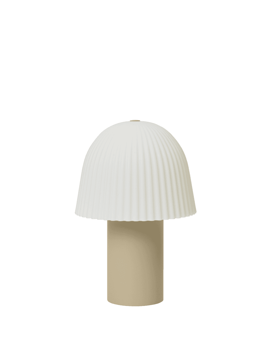 Ferm Living Frill Portable Lamp - Cashmere/White