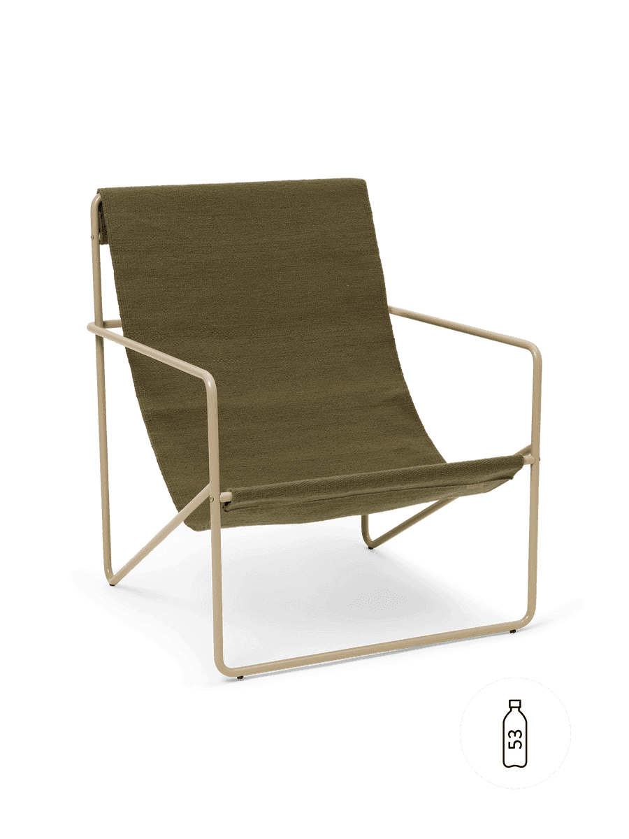 Ferm Living Desert Lounge Chair - Cashmere - Olive
