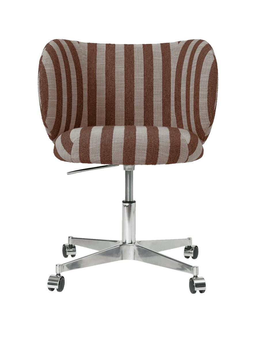 Ferm Living Rico Dining Chair - Castors - Louisiana - Sand/Chocolate