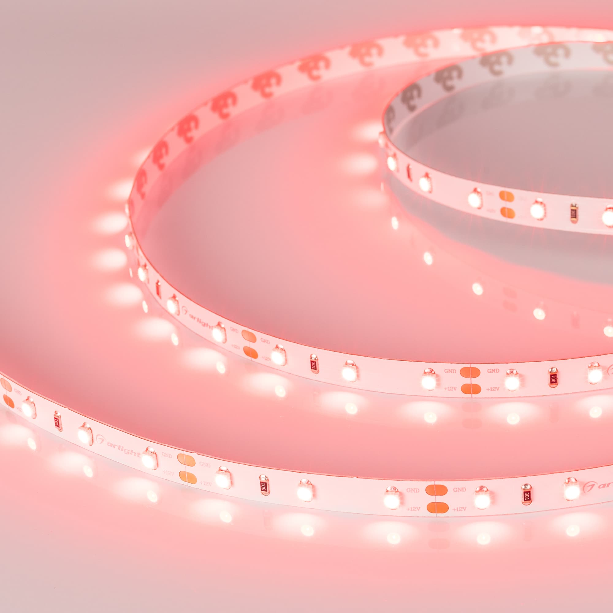 Светодиодная лента RT 2-5000 12V Red (3528, 300 LED, LUX) (Arlight, 4.8 Вт/м, IP20) 010526(1) — фото 2