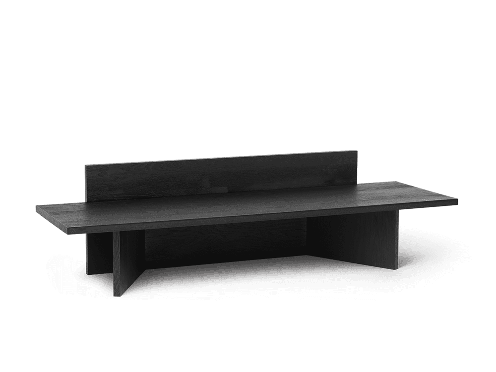 Ferm Living Oblique Bench - Black Stained Ash — фото 2
