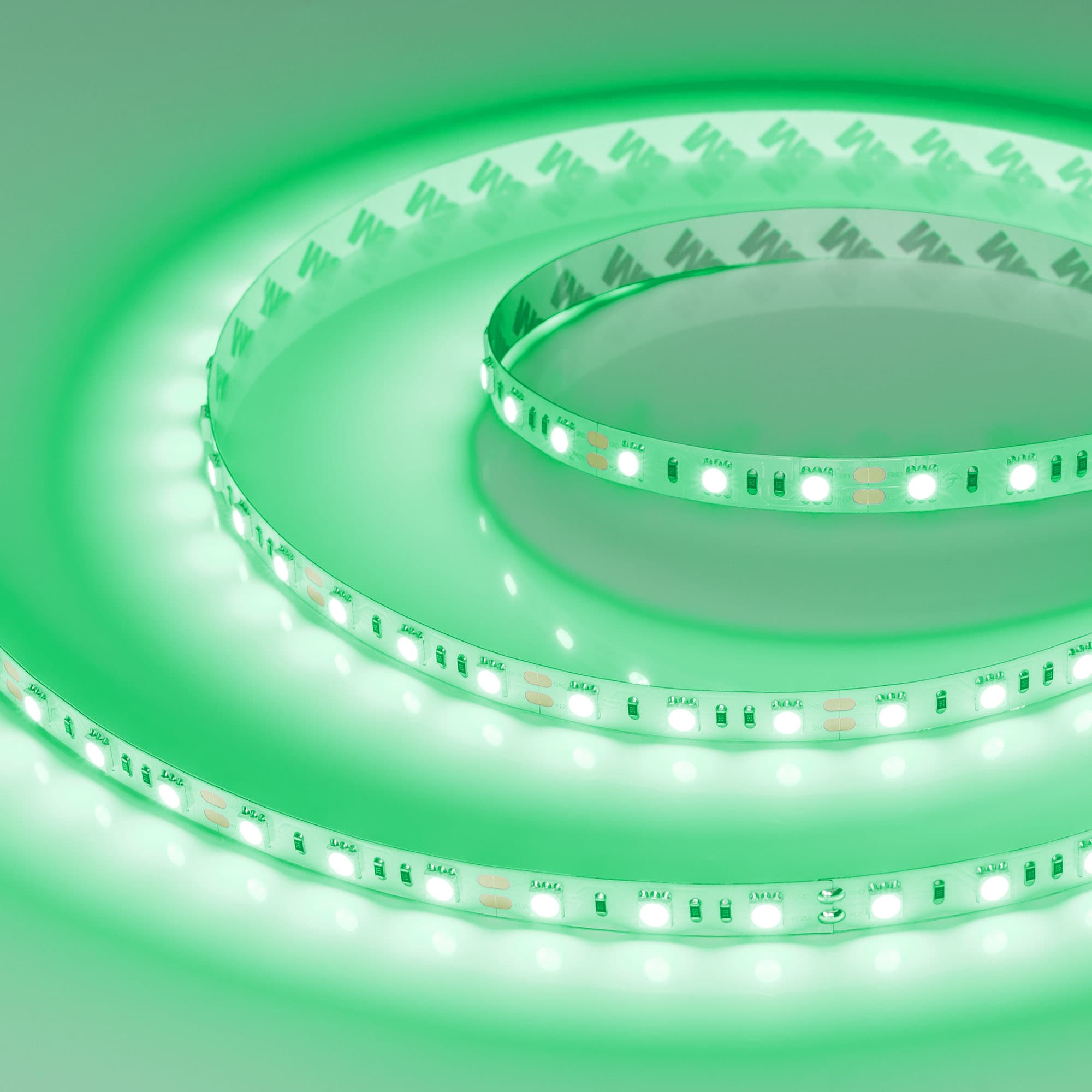 Светодиодная лента RT-B60-10mm 12V Green (14.4 W/m, IP20, 5060, 5m) (Arlight, 14.4 Вт/м, IP20) 012337(2) — фото 2