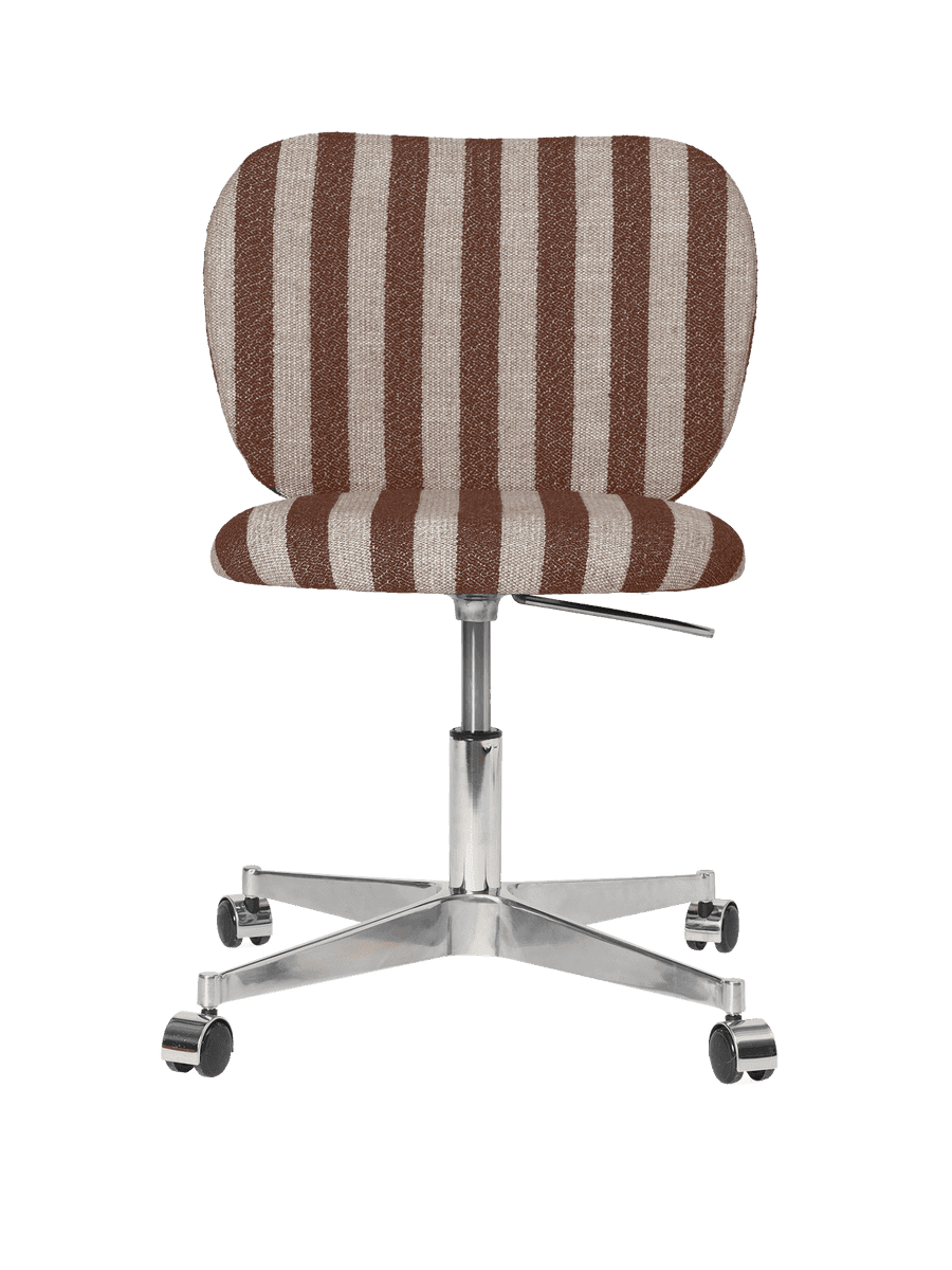 Ferm Living Rico Chair - Castors - Louisiana - Sand/Chocolate
