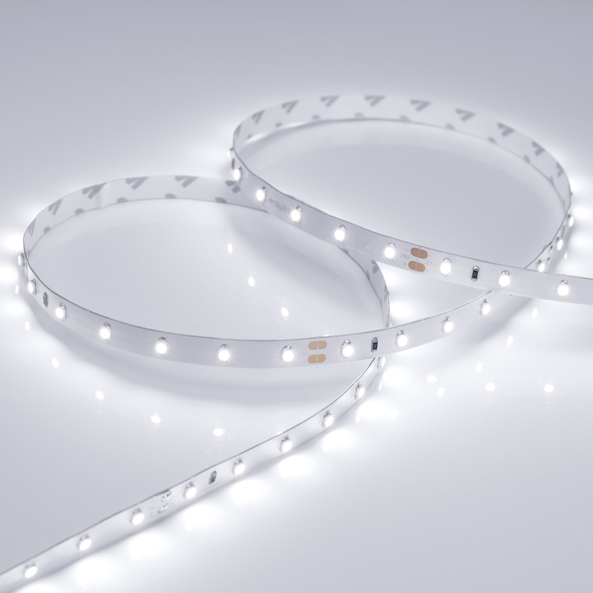 Светодиодная лента RT 2-5000 24V White6000 (3528, 300 LED, LUX) (Arlight, 4.8 Вт/м, IP20) 011504(B) — фото 2