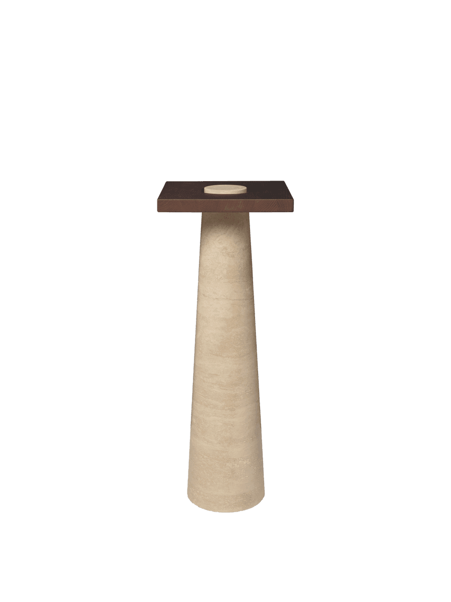 Ferm Living Grova Pedestal - Travertine