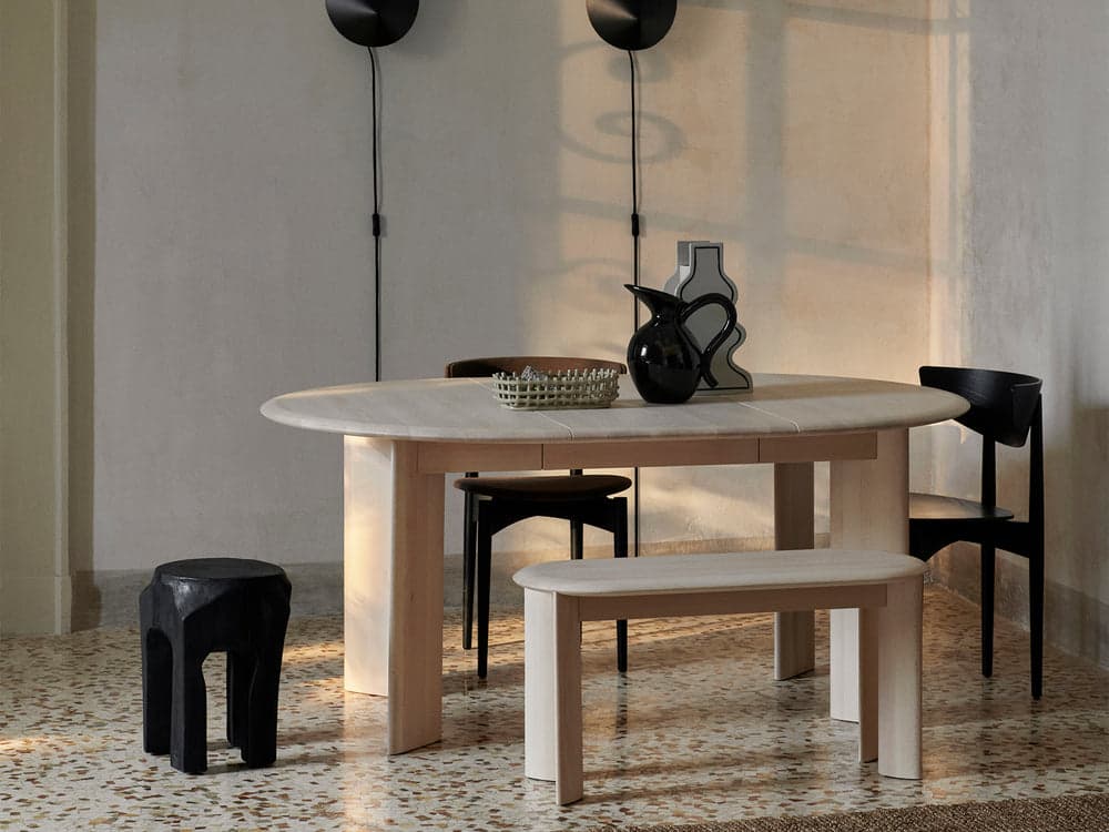Ferm Living Bevel Table - Extendable x 2 - White Oiled Beech — фото 3