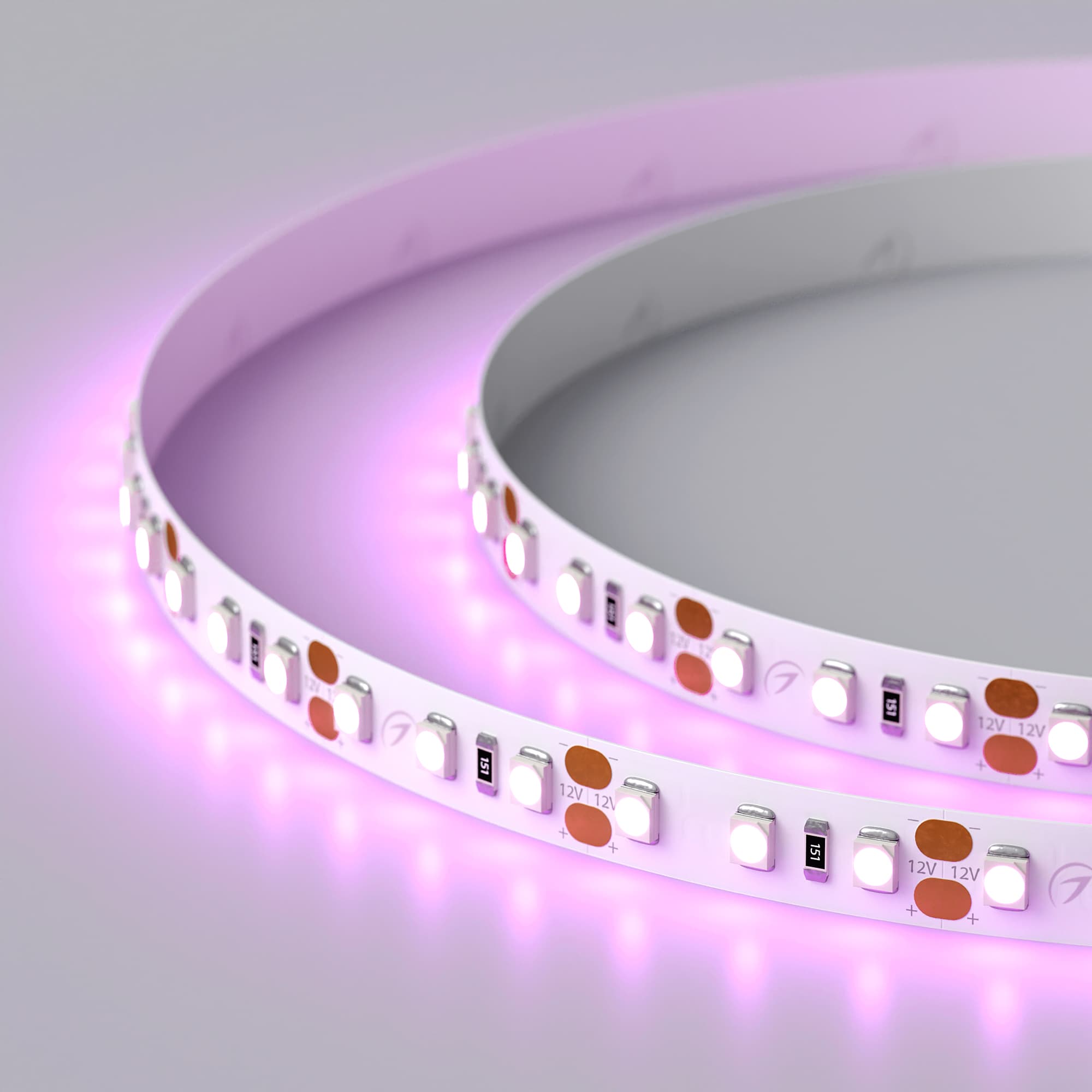 Светодиодная лента RT 2-5000 12V Pink 2X (3528, 600 LED, LUX) (Arlight, 9.6 Вт/м, IP20) 015897 — фото 4