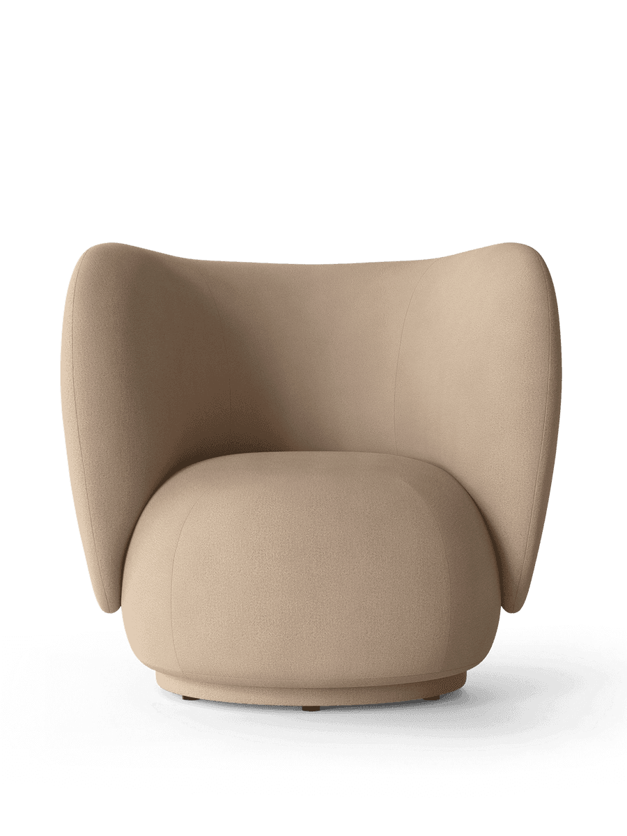 Ferm Living Rico Lounge Chair - Swivel - Brushed - Sand