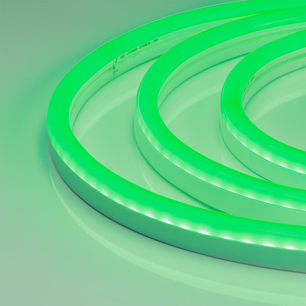 Гибкий неон ARL-NEON-2615GH-SIDE 230V Green (Arlight, 8 Вт/м, IP65) 030860