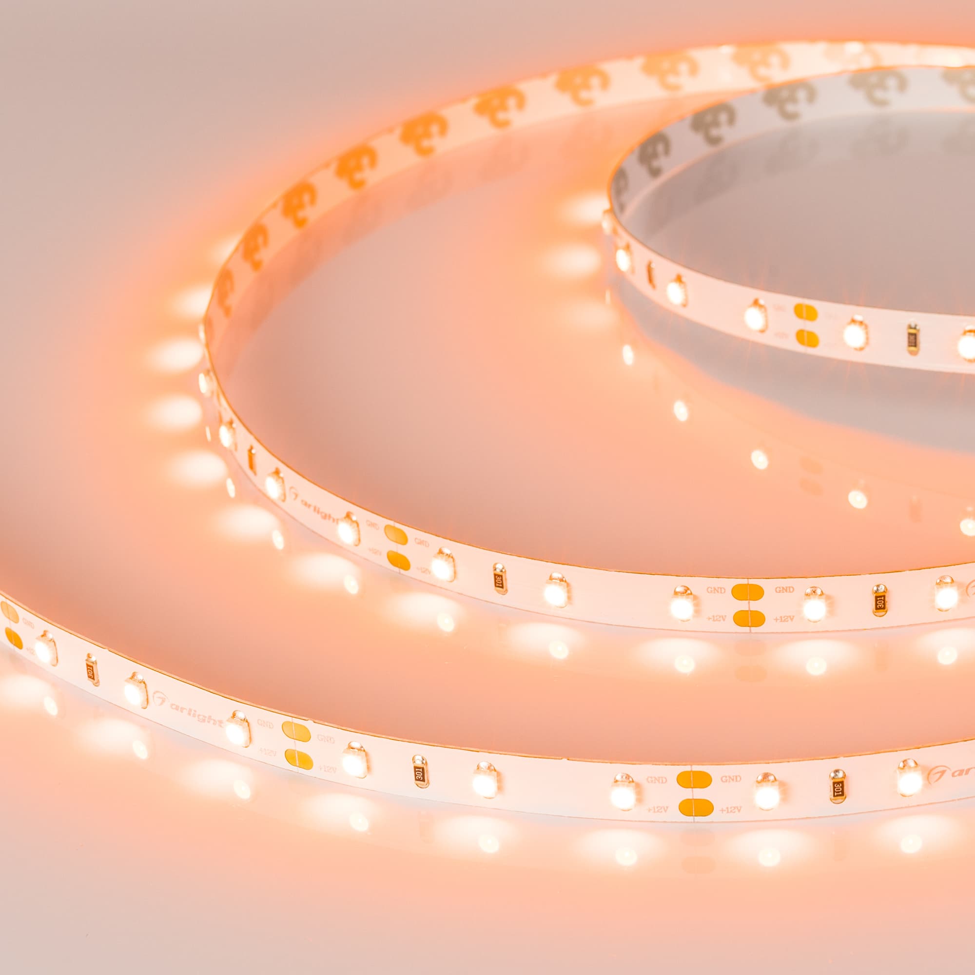 Светодиодная лента RT-A60-8mm 12V Orange (4.8 W/m, IP20, 2835, 5m) (Arlight, -) 013568(2)