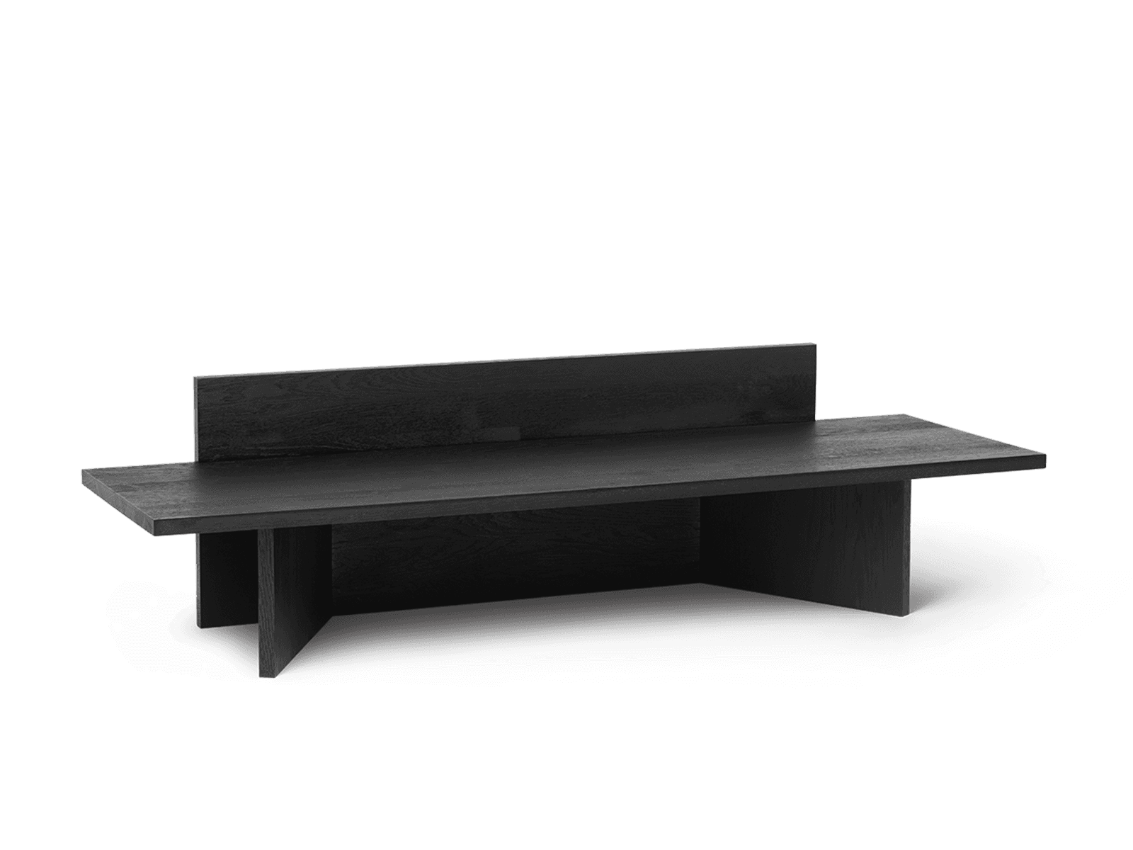 Ferm Living Oblique Bench - Black Stained Ash