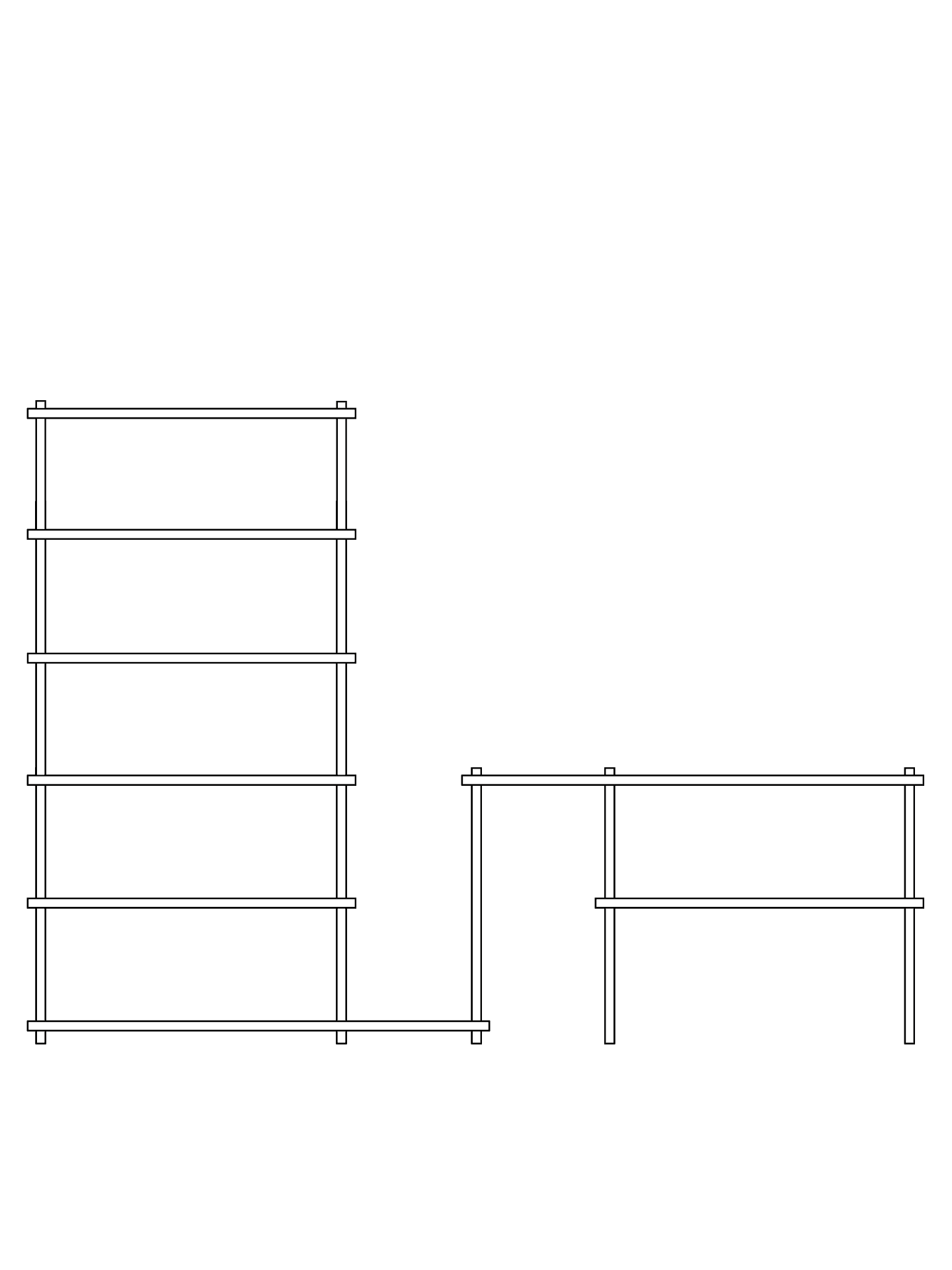 WOUD Elevate shelving - system 13