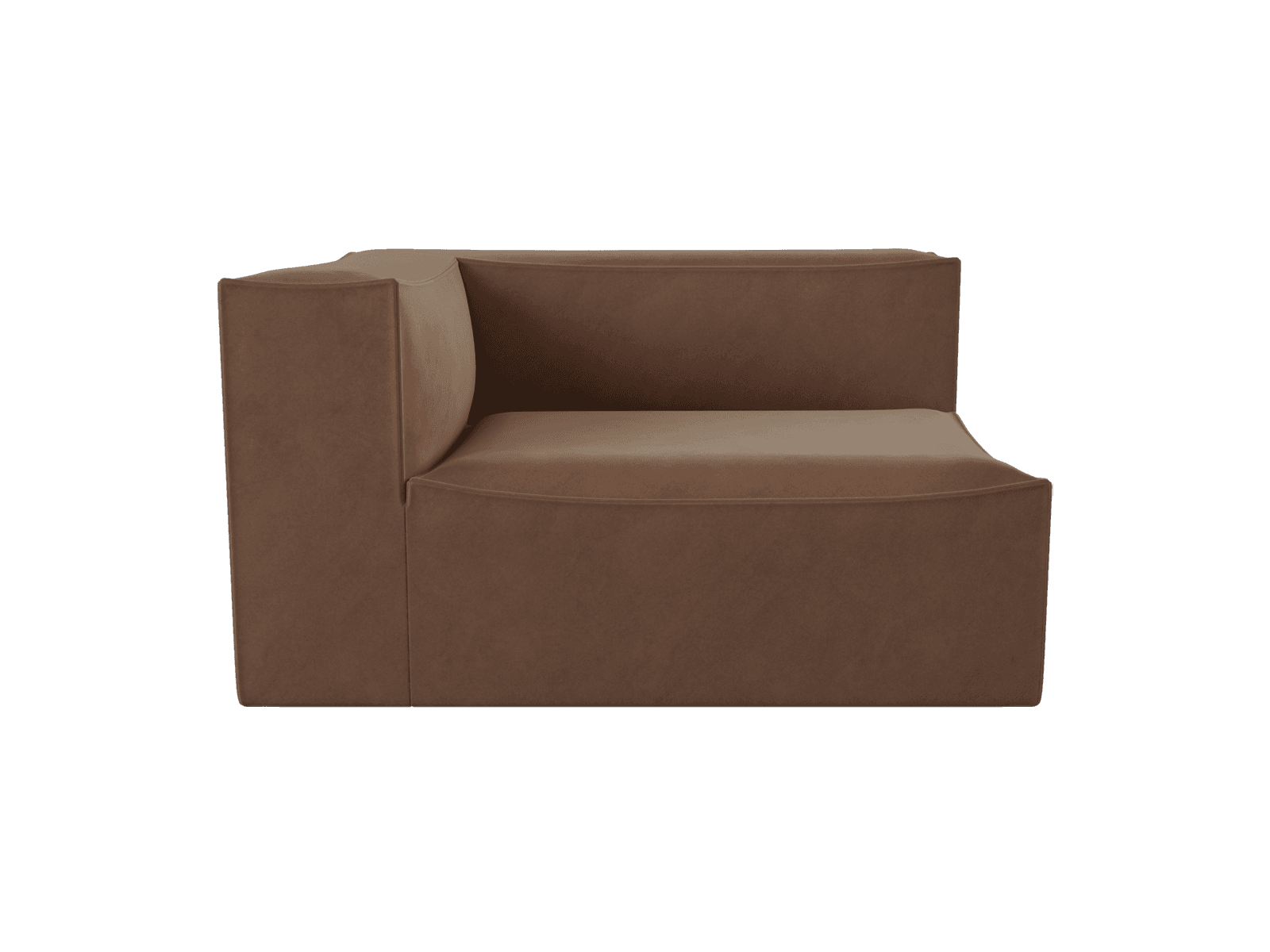 Ferm Living Catena Sofa Armrest Left L400 - Rich Velvet - Soft Brown