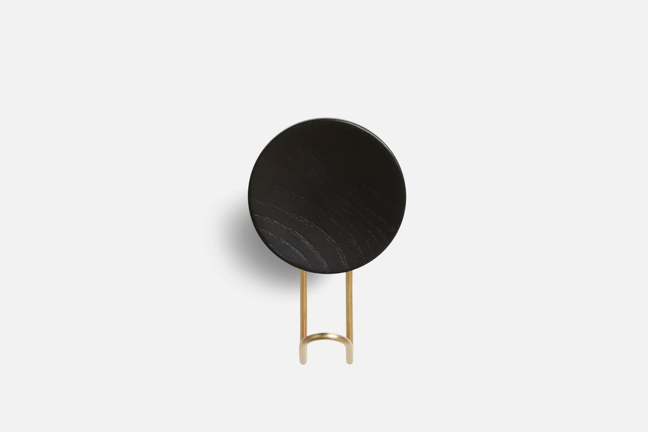 WOUD Around wall hanger (Large) - Black/Satin brass — фото 4