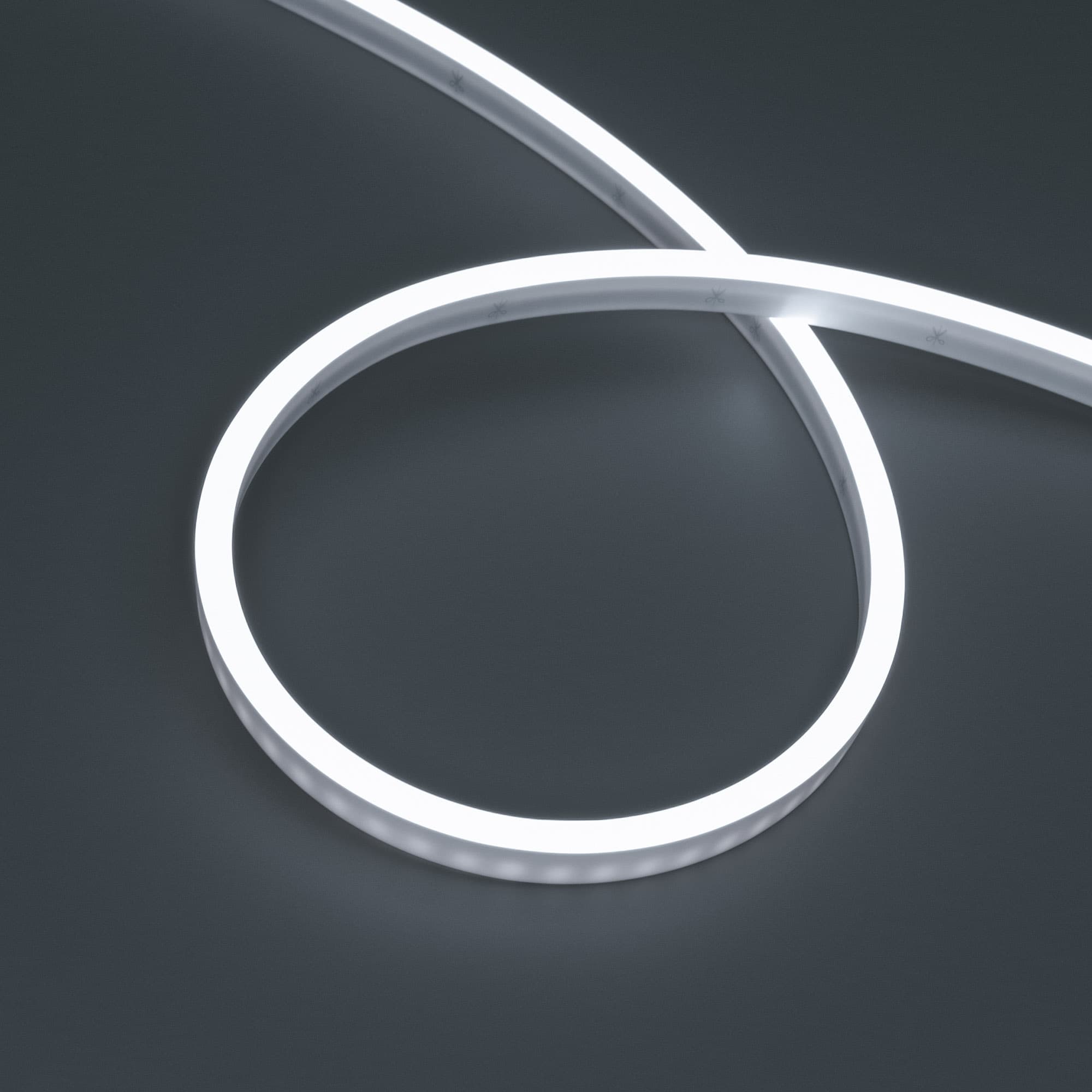 Светодиодная лента герметичная WAVE-SIDE-PU-A120-06x12mm 24V White5700 (8 W/m, IP68, 5m, wire x2) (Arlight, Вывод прямой, 3 года) 052422