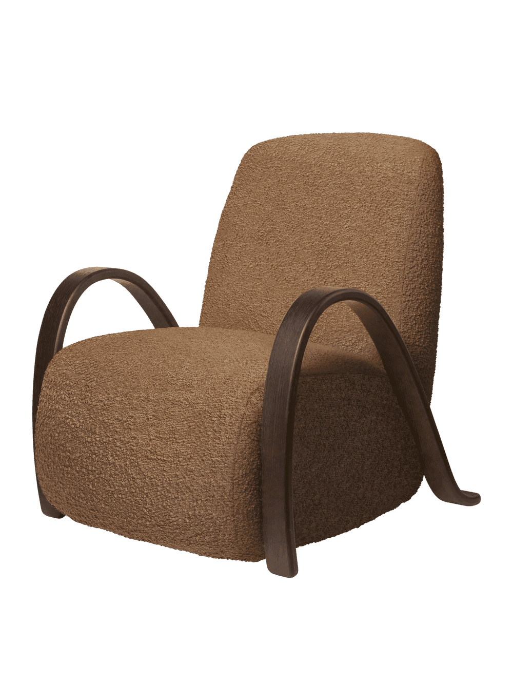 Ferm Living Buur Lounge Chair - Raw Bouclé - Tan — фото 2