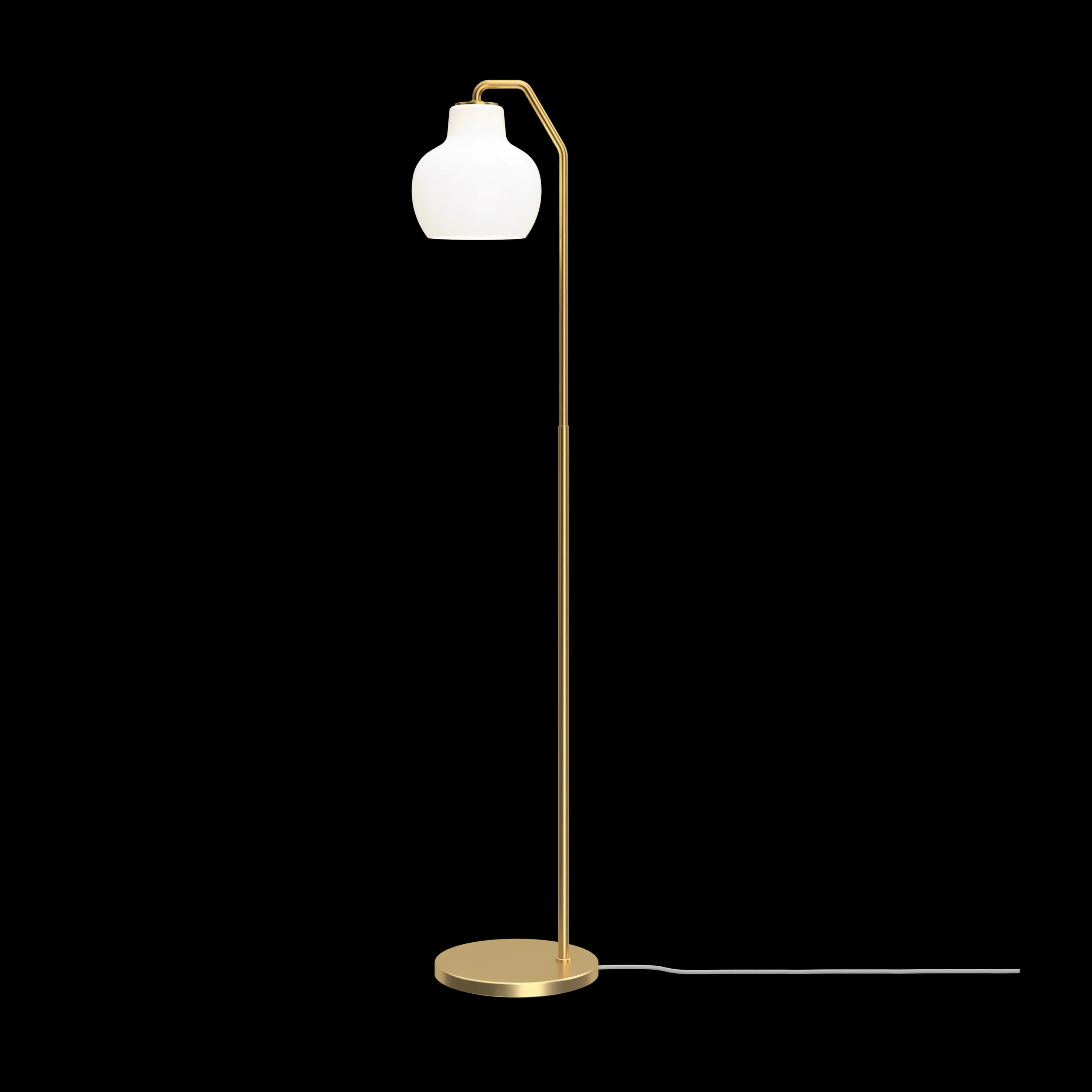 Louis Poulsen VL Ring Crown Floor Lamp Brass/opal glass